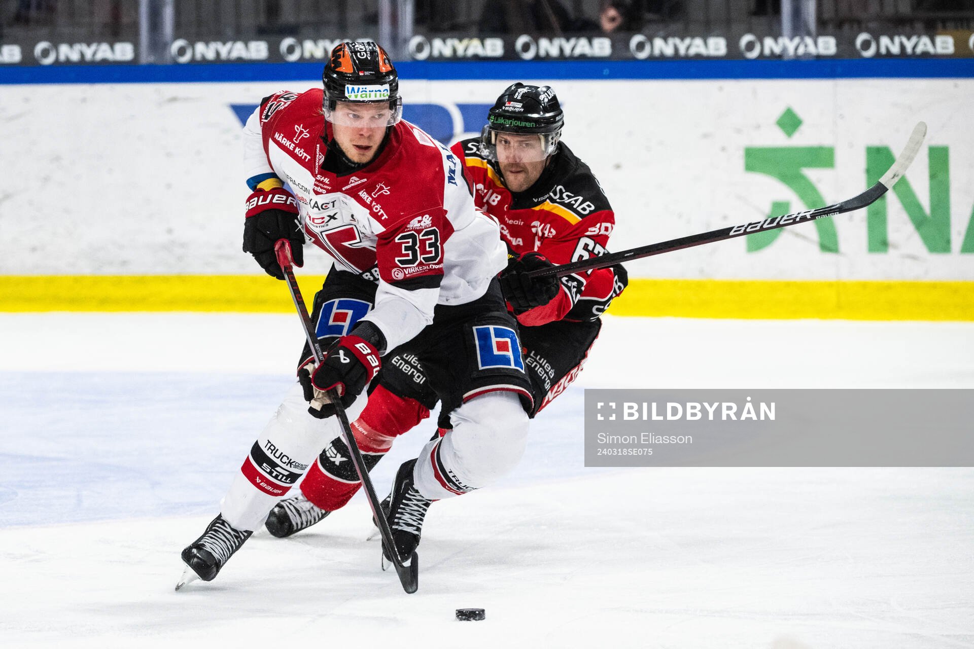Örebros Christopher Mastomäki och Luleås Linus Omark