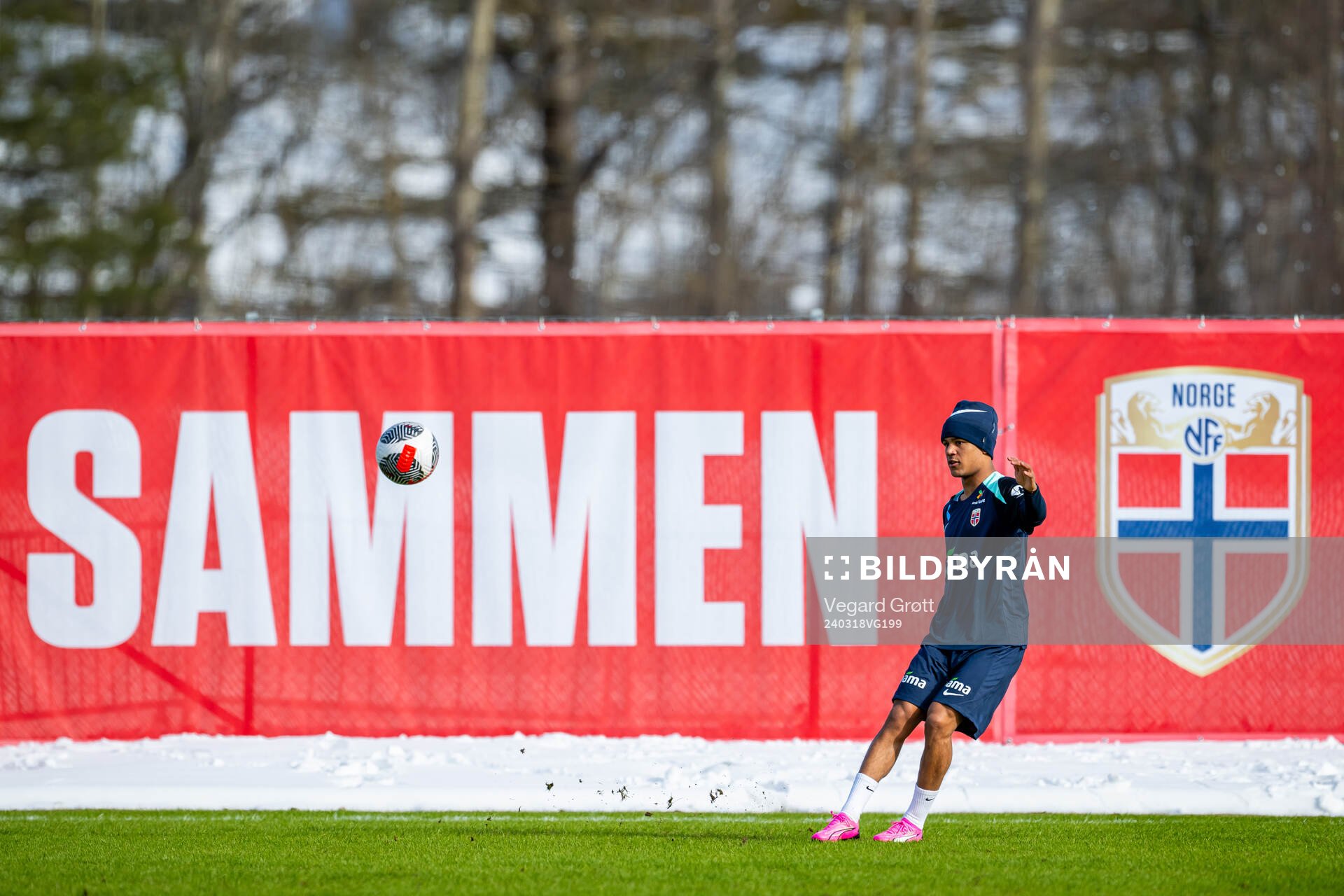 Oscar Bobb of the Norwegian national football team