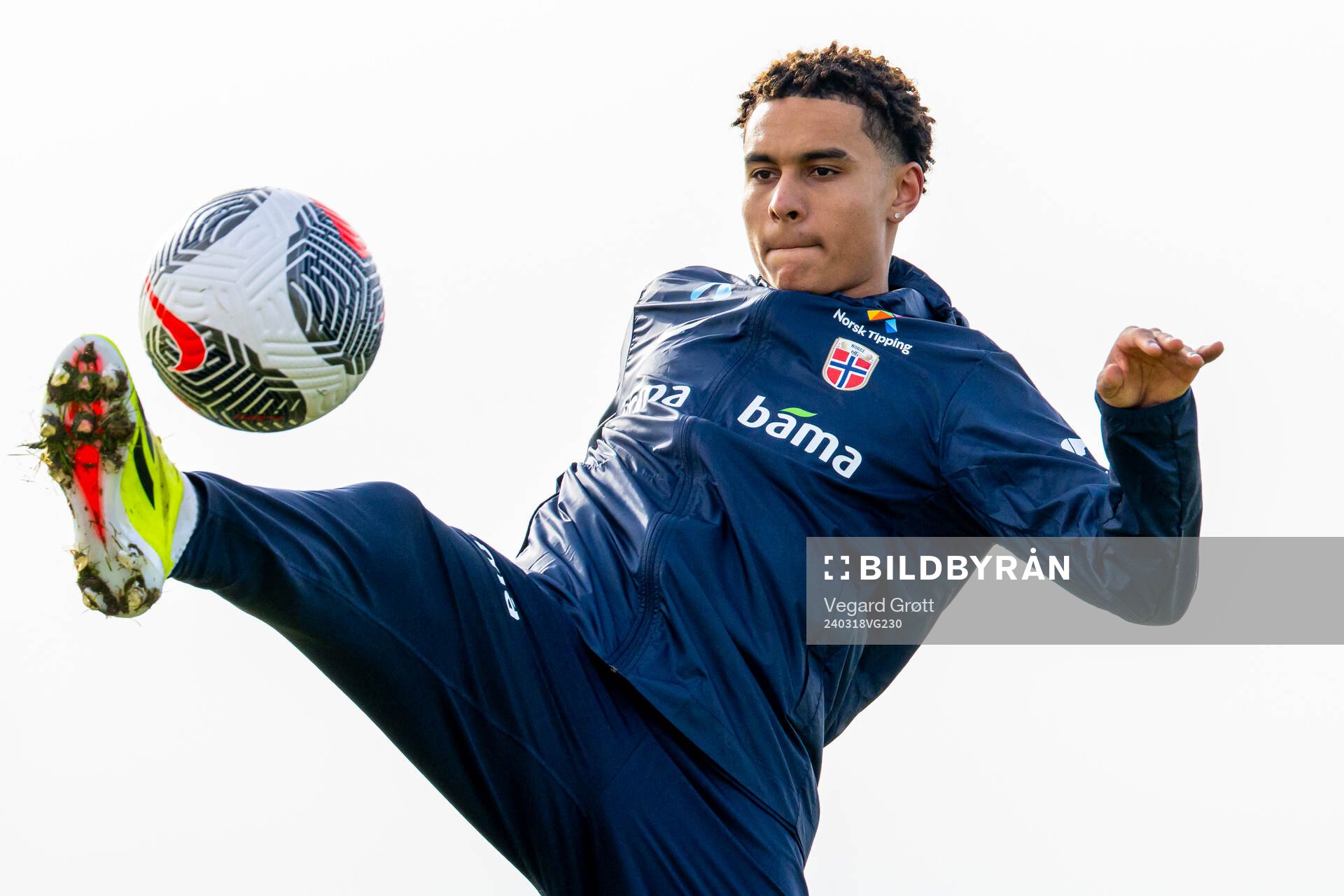 Antonio Nusa of the Norwegian national football team