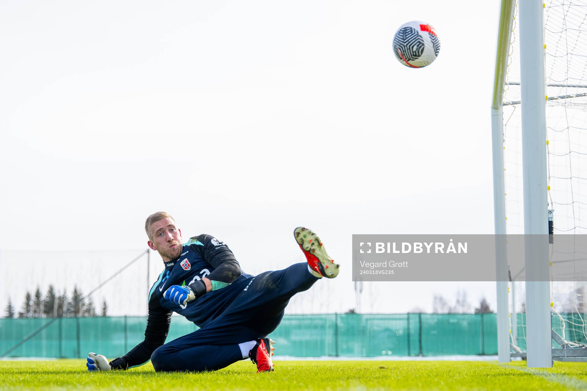 Goalkeeper Egil Selvik of the Norwegian national football