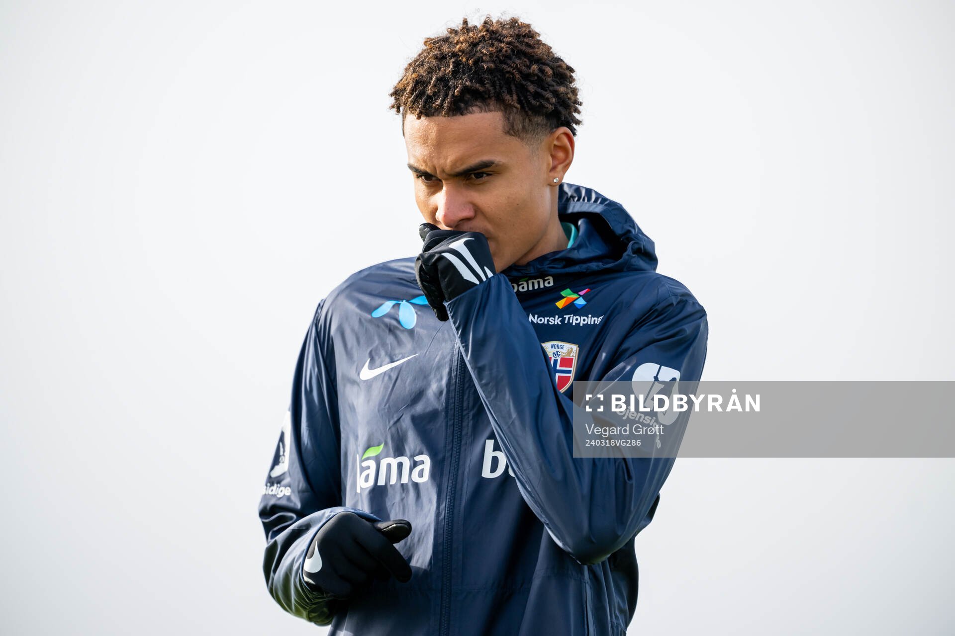 Antonio Nusa of the Norwegian national football team