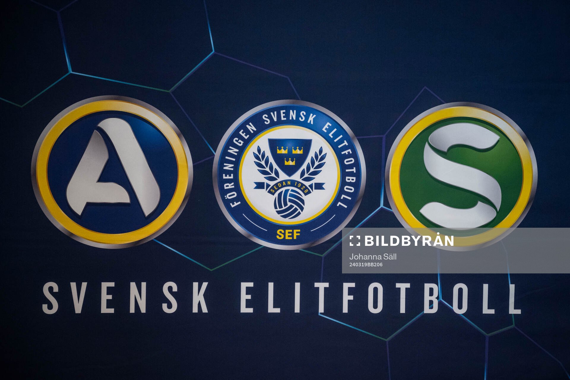 En vepa för SEF under superettans upptaktsträff den 19 mars 2024 i Stockholm. 