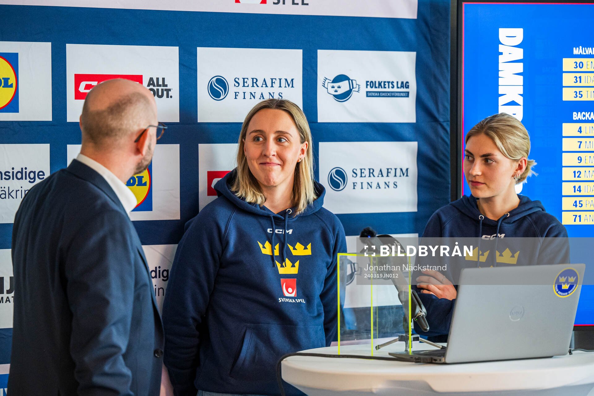 Players Hanna Olsson and Ida Boman of Sweden’s women