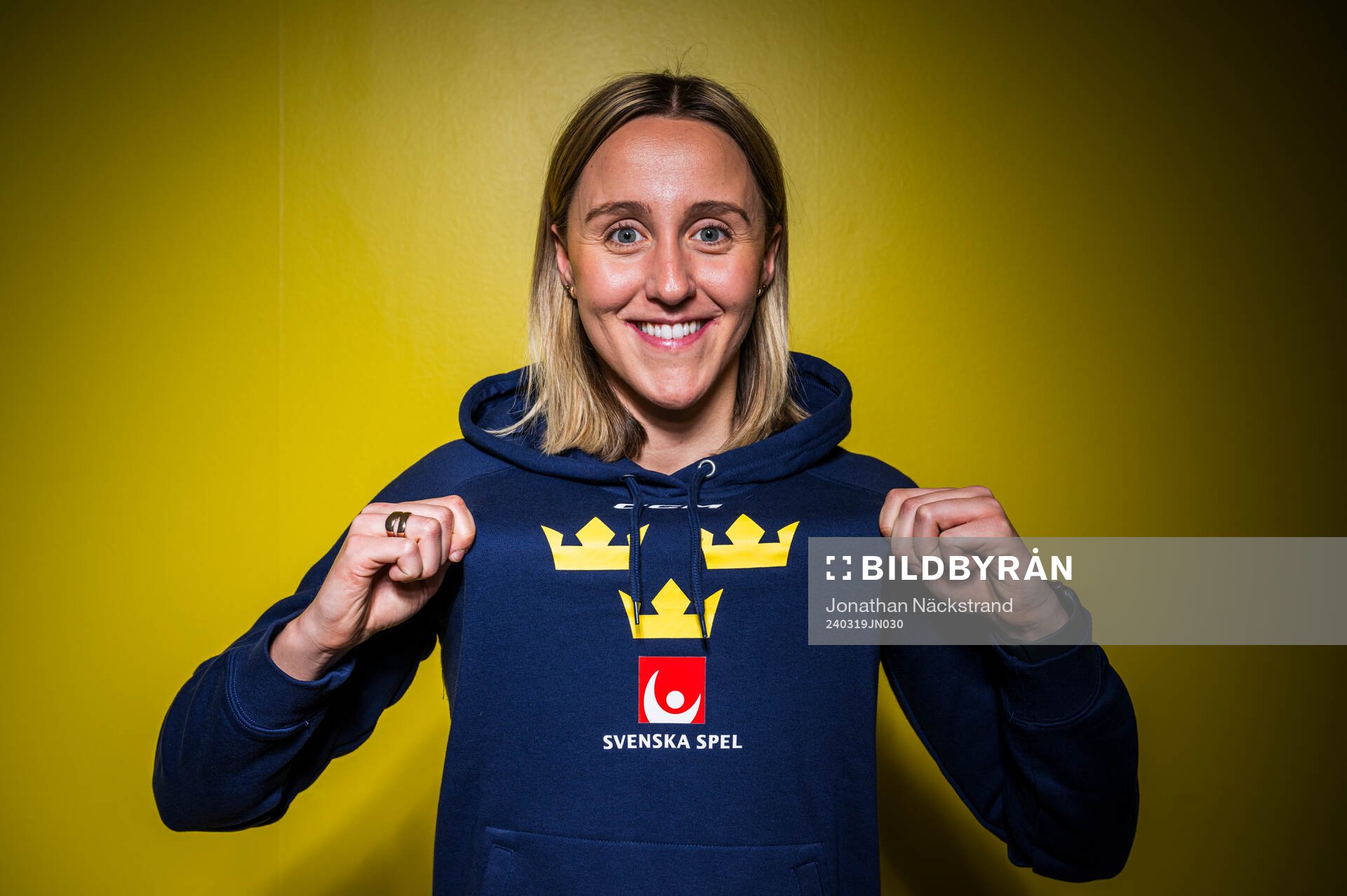 Player Hanna Olsson of Sweden’s women national Ice Hockey