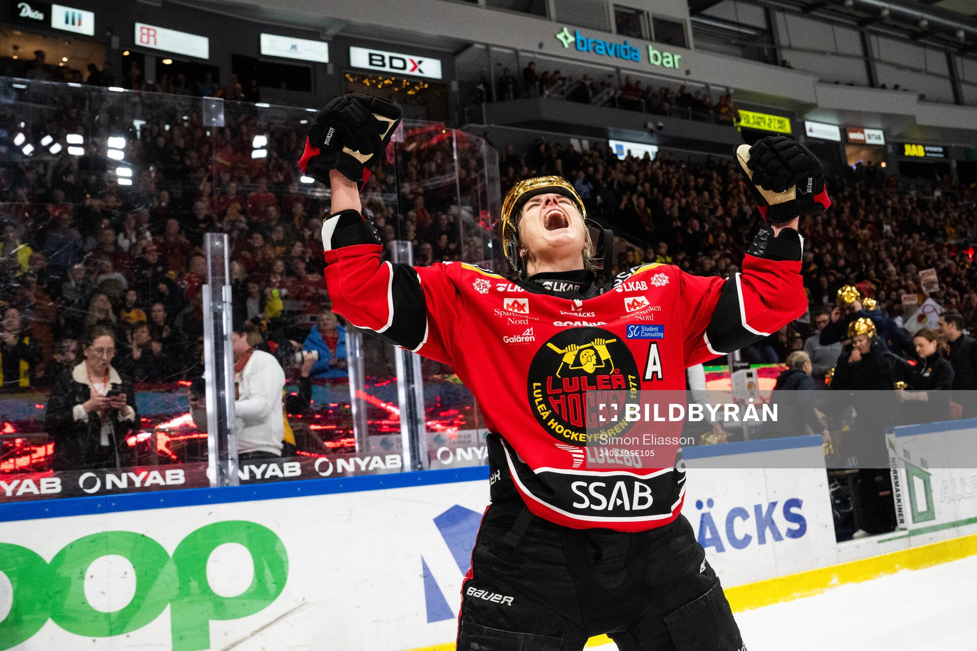 Luleås Emma Nordin jublar