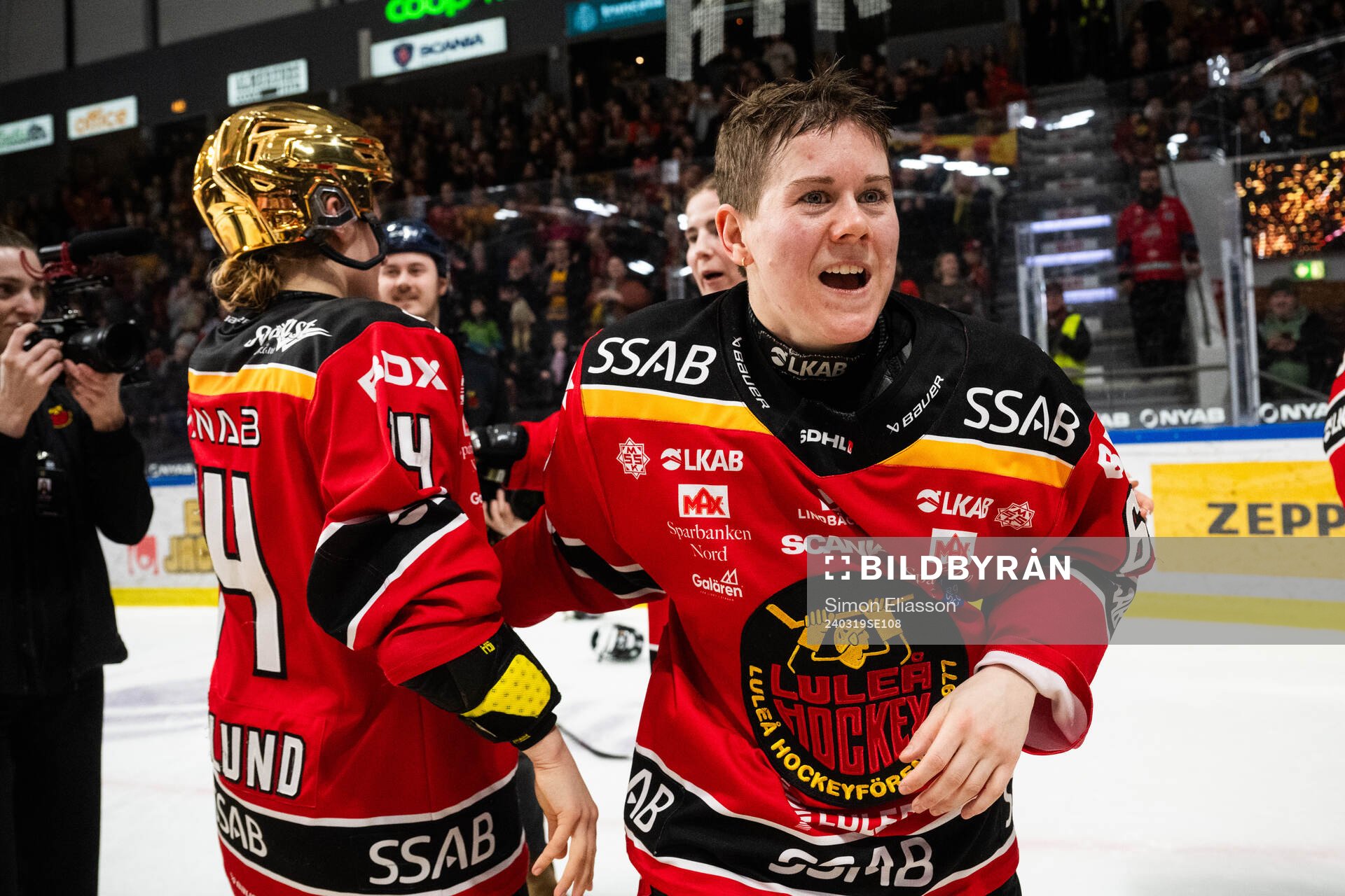 Luleås Lisa Johansson jublar