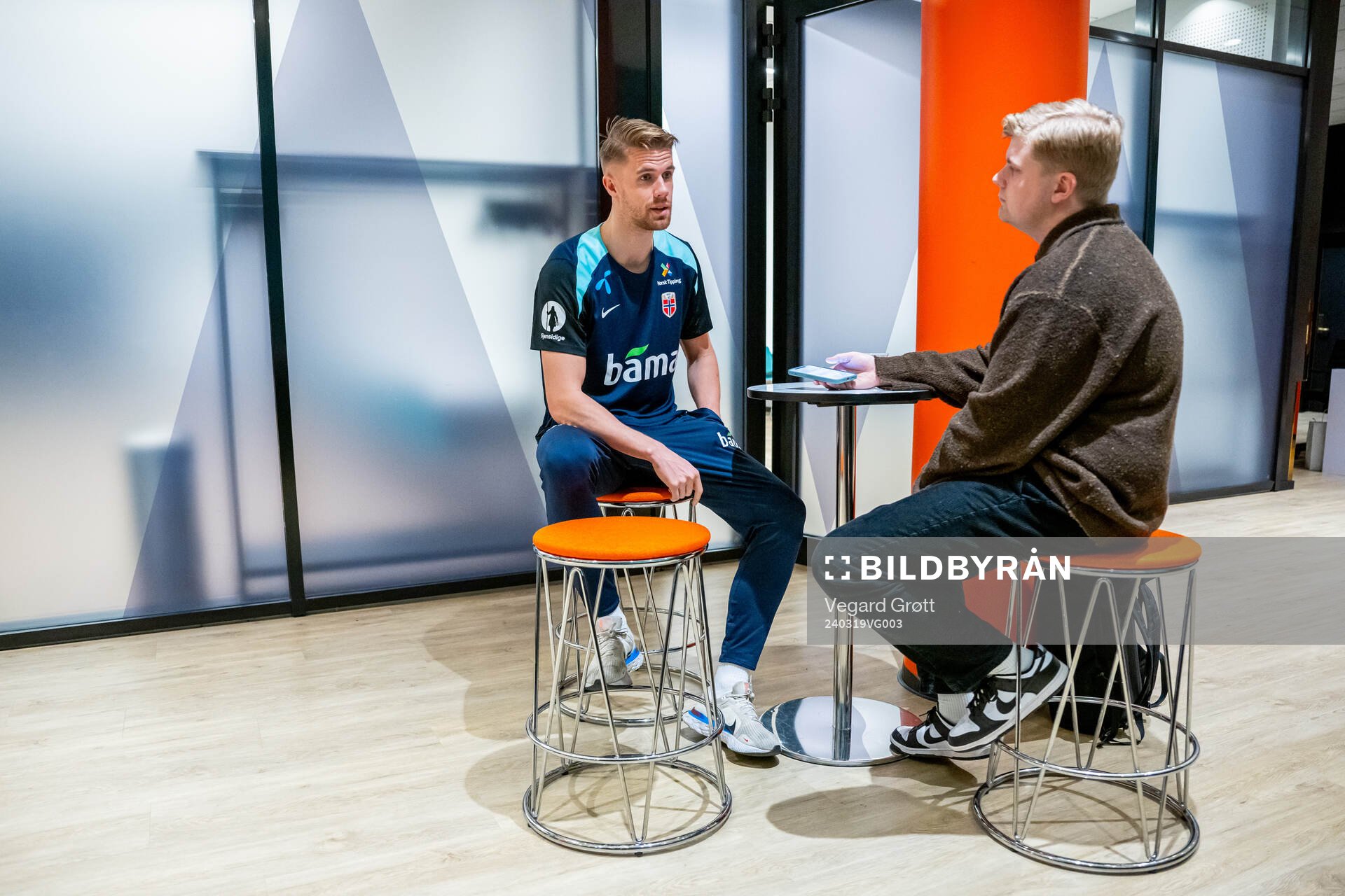 Kristoffer Ajer of the Norwegian national football team