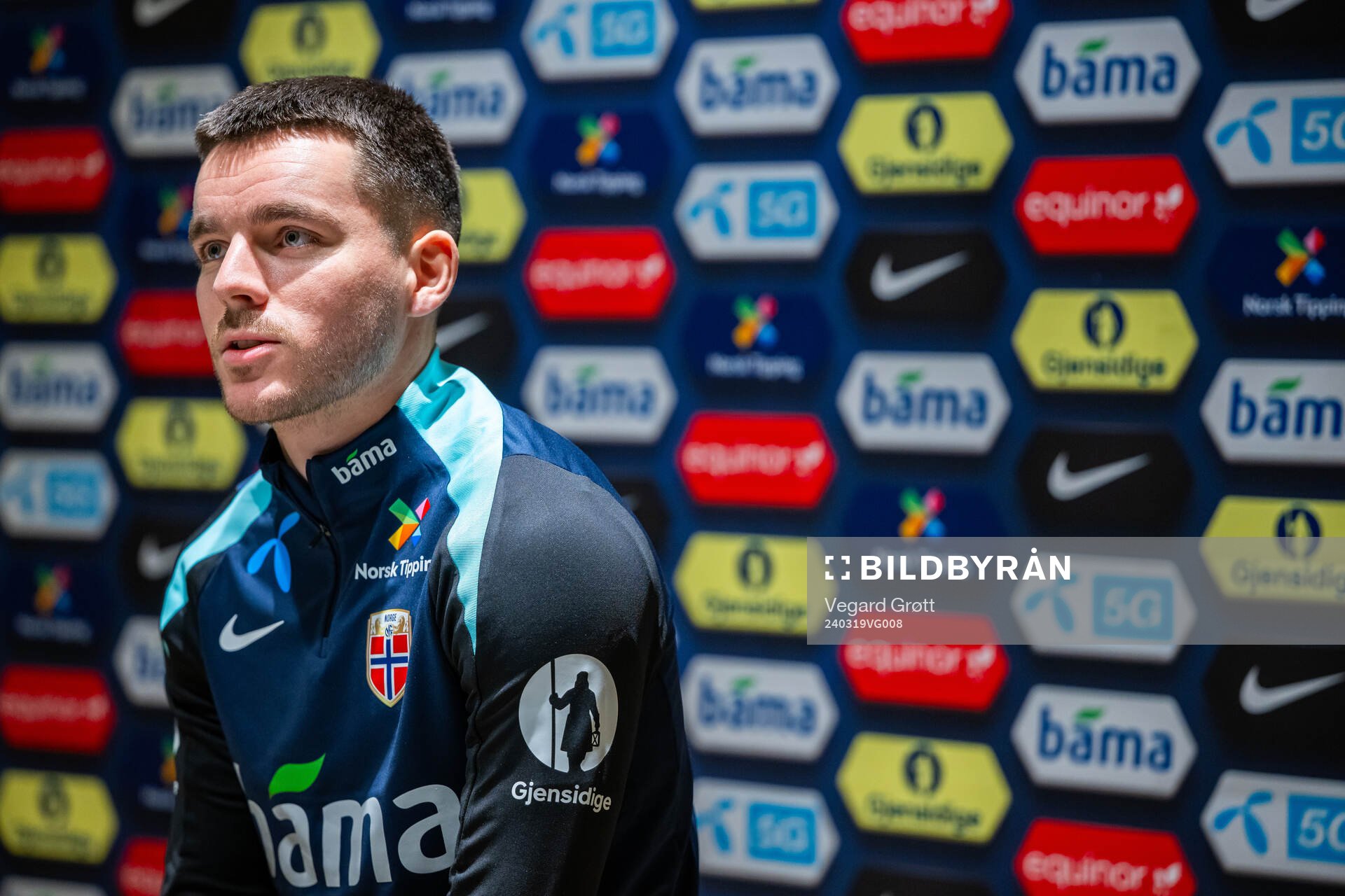 Hugo Vetlesen of the Norwegian national football team