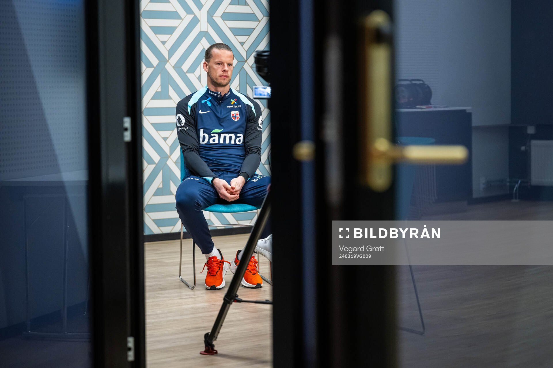 Goalkeeper Ørjan Håskjold Nyland of the Norwegian