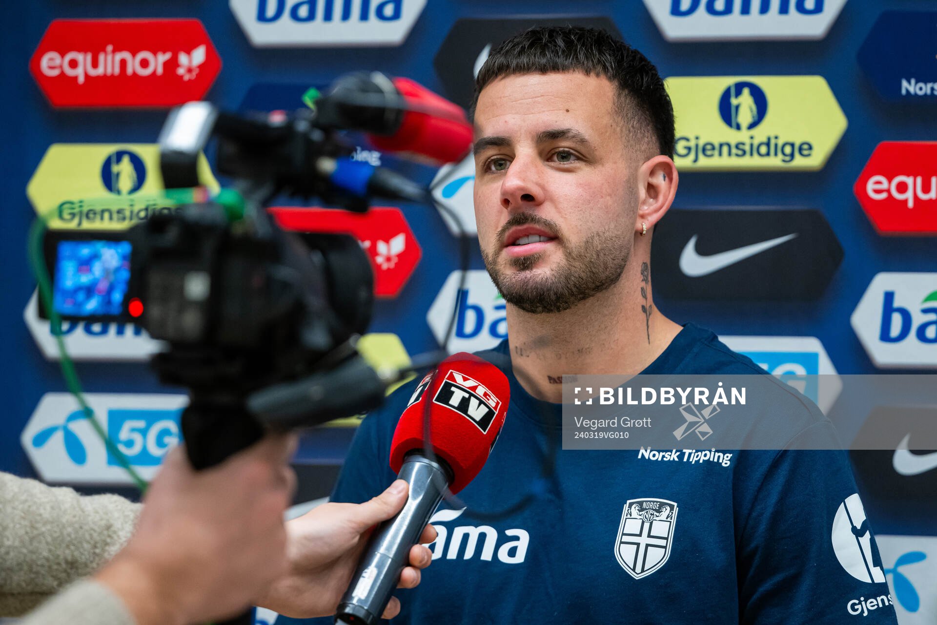 Aron Dønnum of the Norwegian national football team