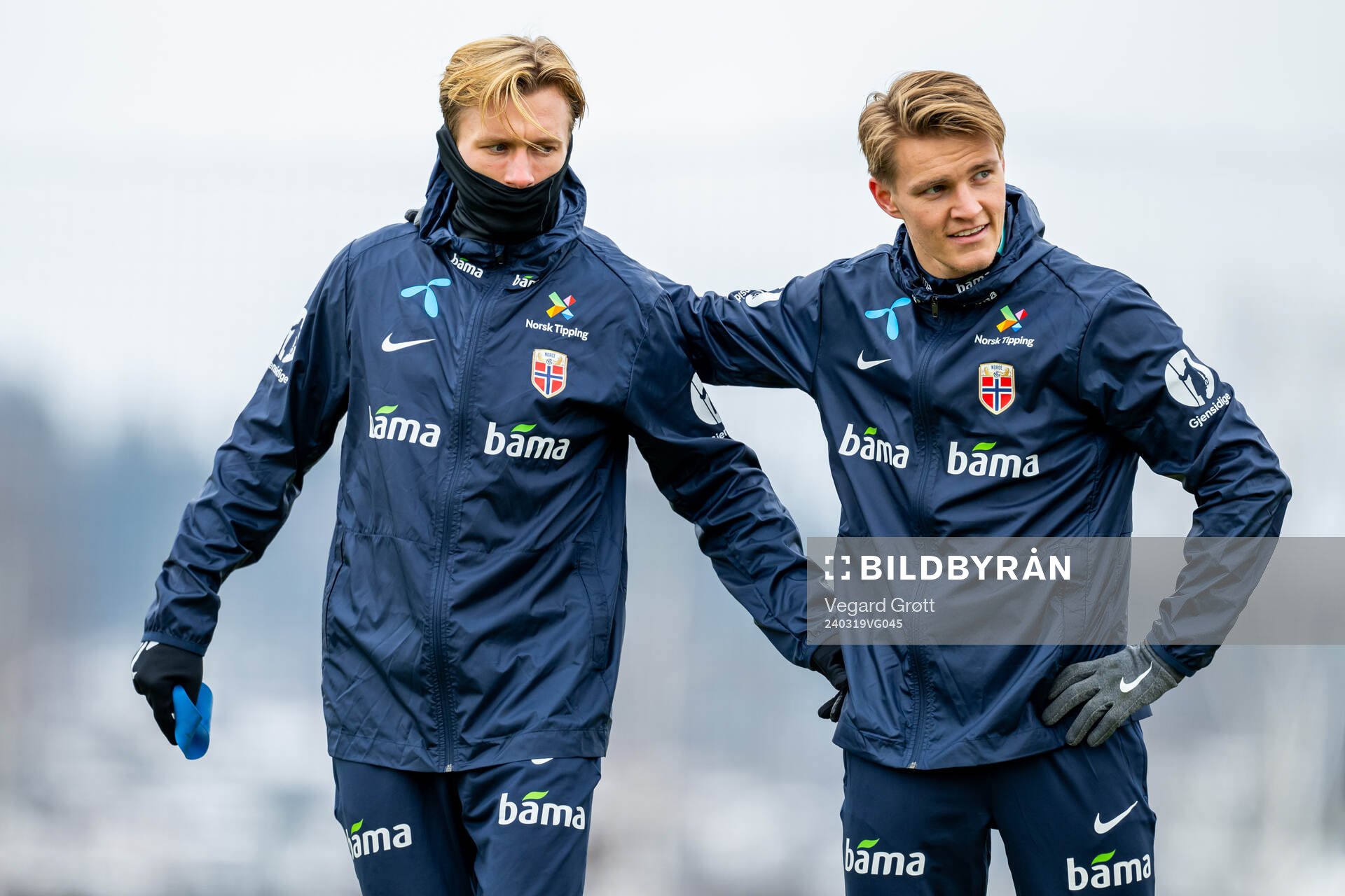 Marcus Holmgren Pedersen and Martin Ødegaard of the