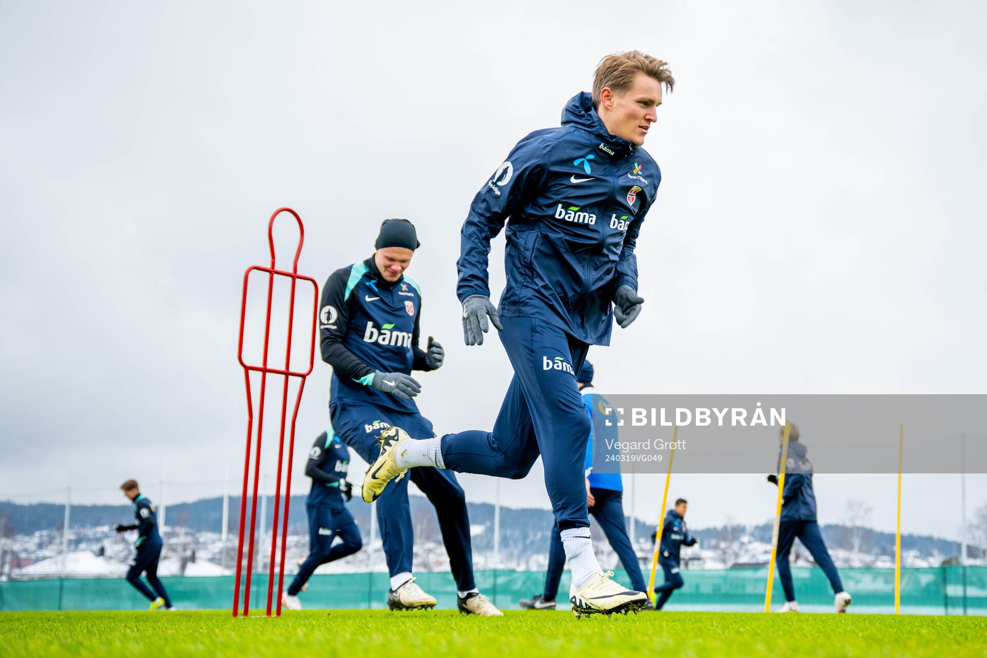 Erling Braut Haaland and Martin Ødegaard of the Norwegian