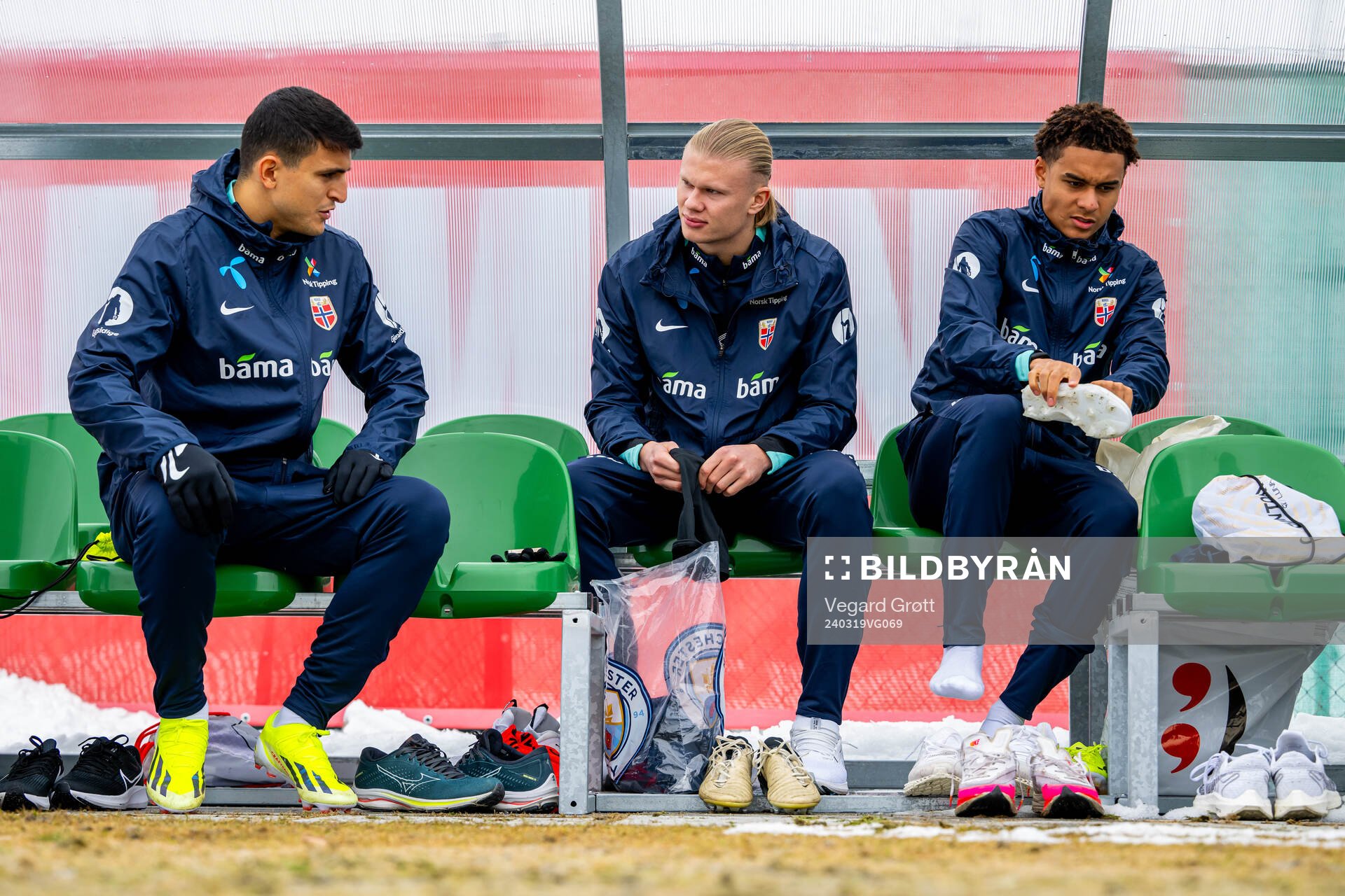 Mohamed Elyounoussi, Erling Braut Haaland and Antonio Nusa