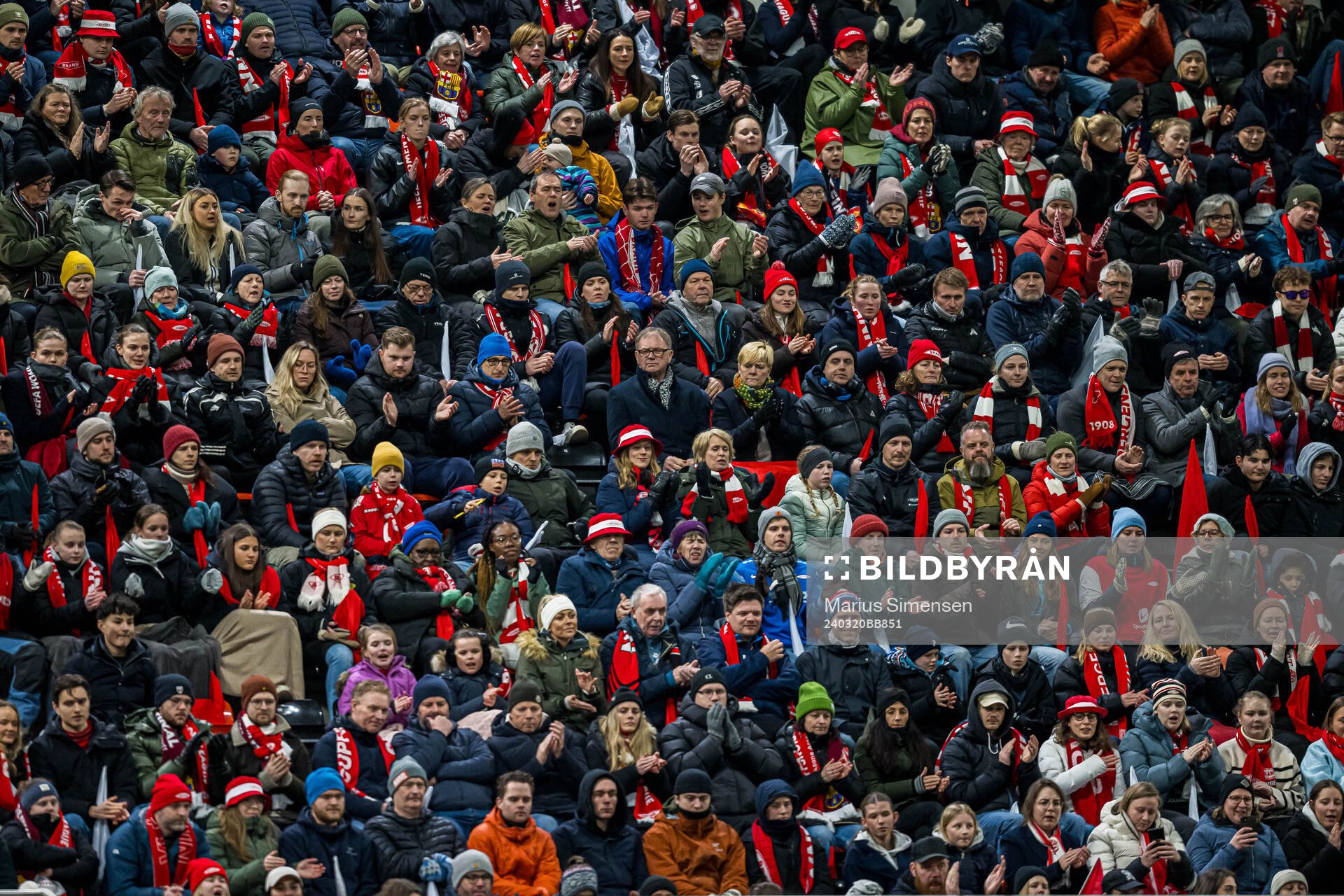 Spectators in the stands
