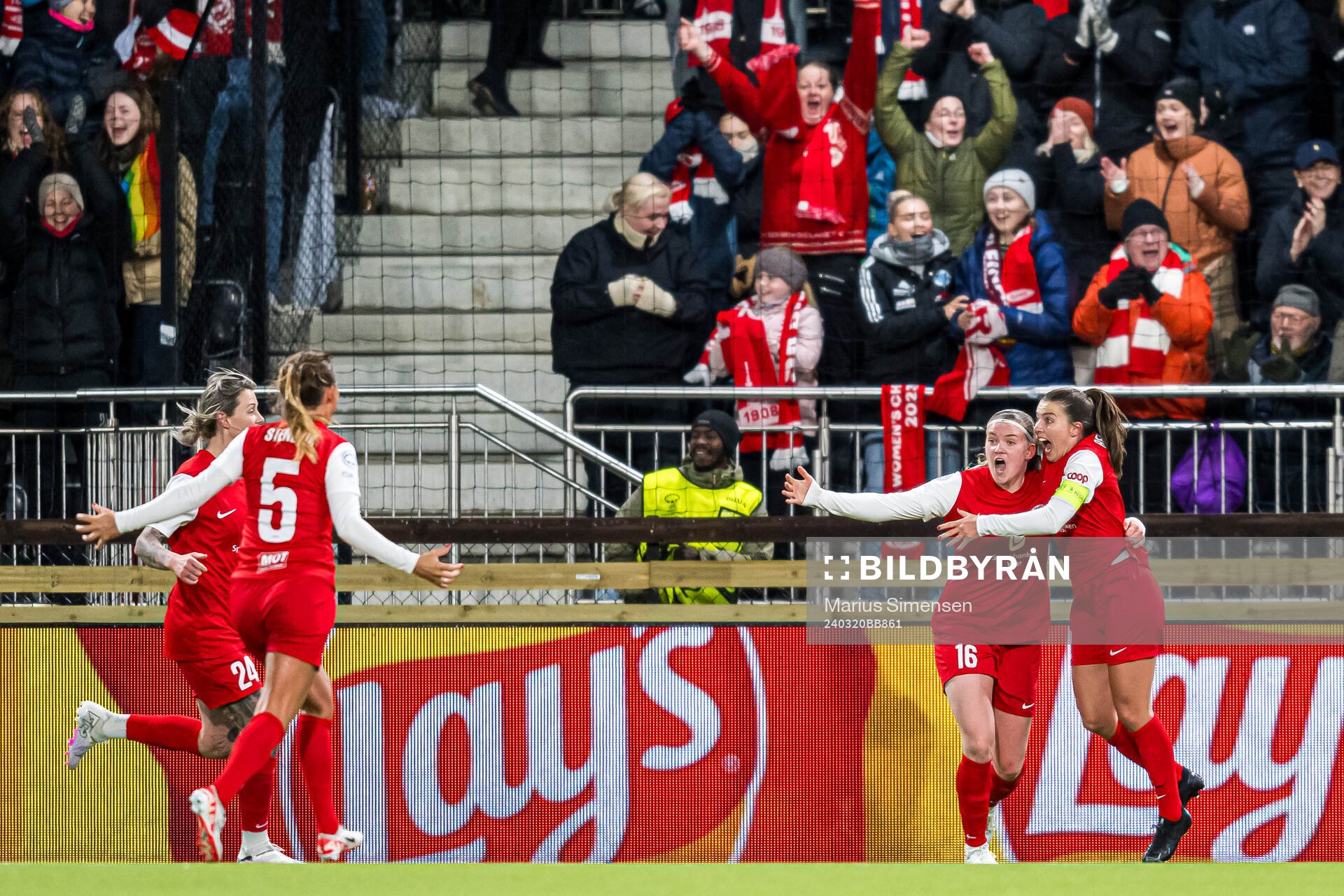 Cecilie Kvamme of Brann celebrates