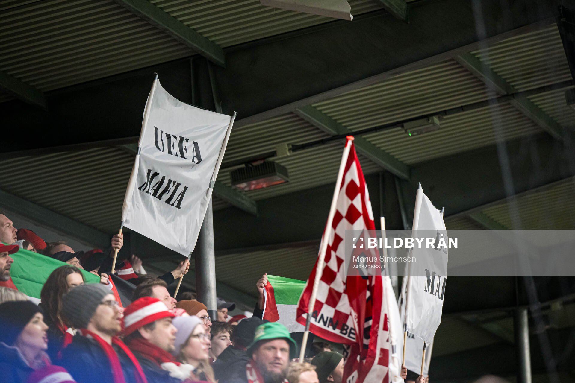 Spectators in the stands