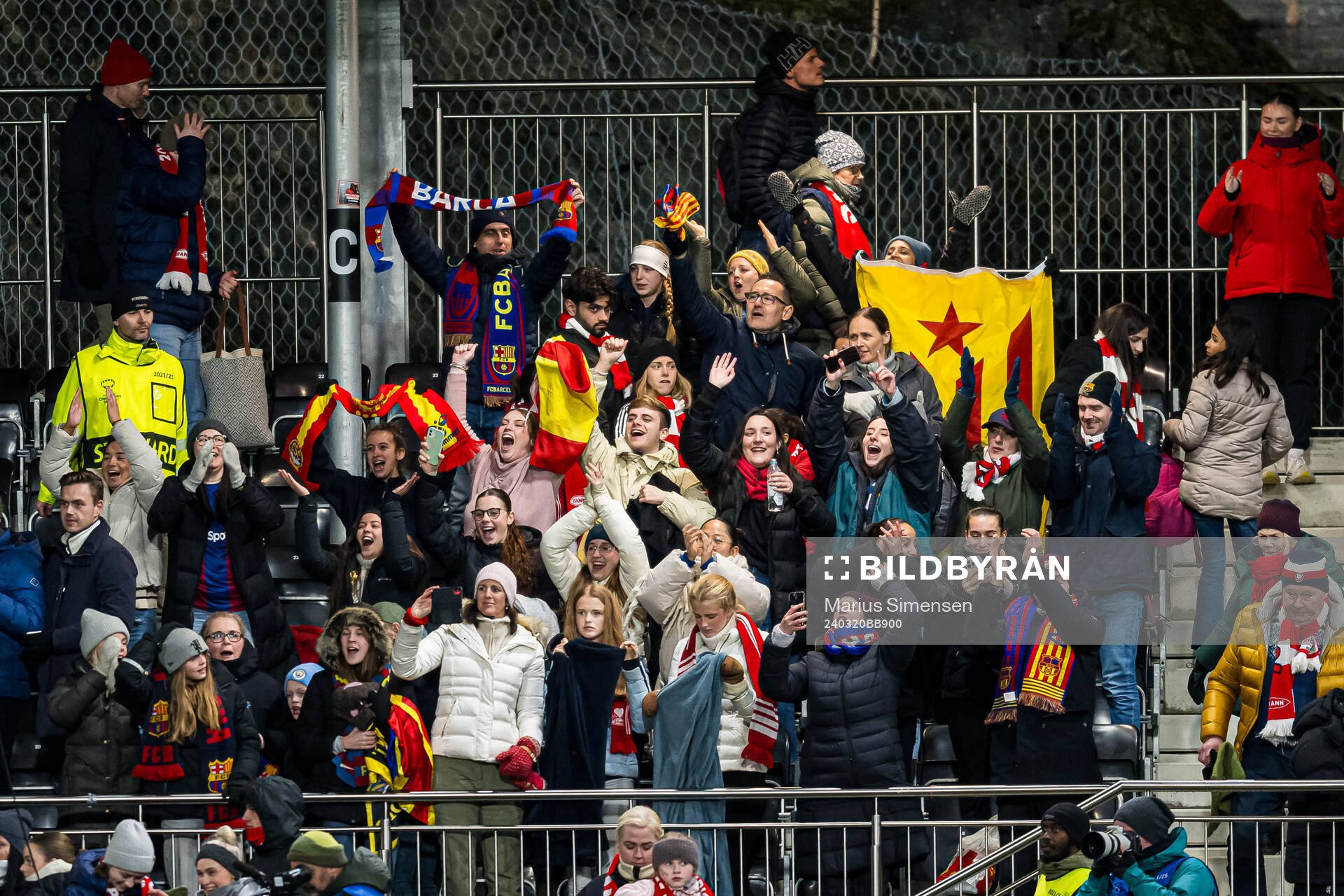 Spectators in the stands
