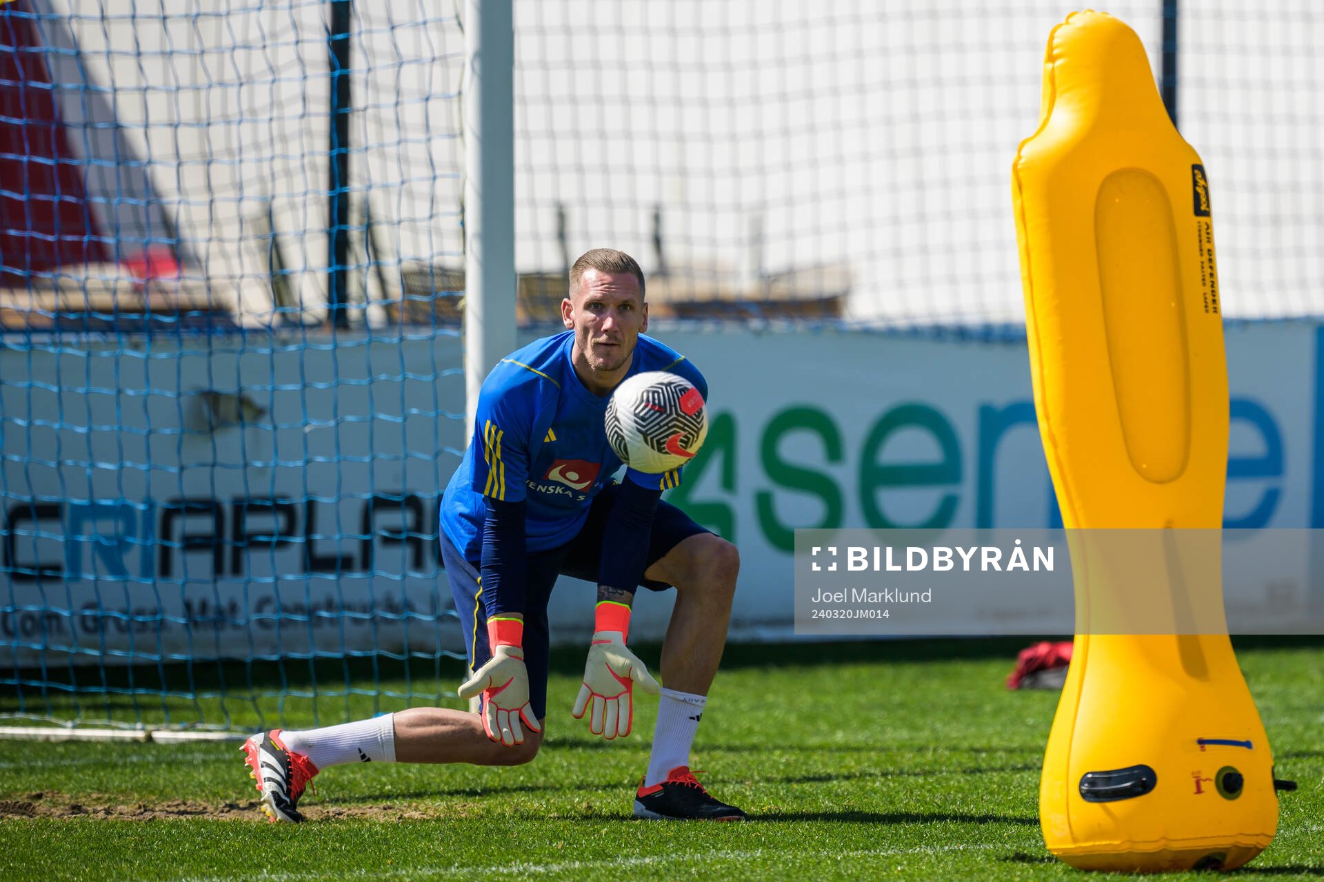 Goalkeeper Robin Olsen of the Swedish men's national