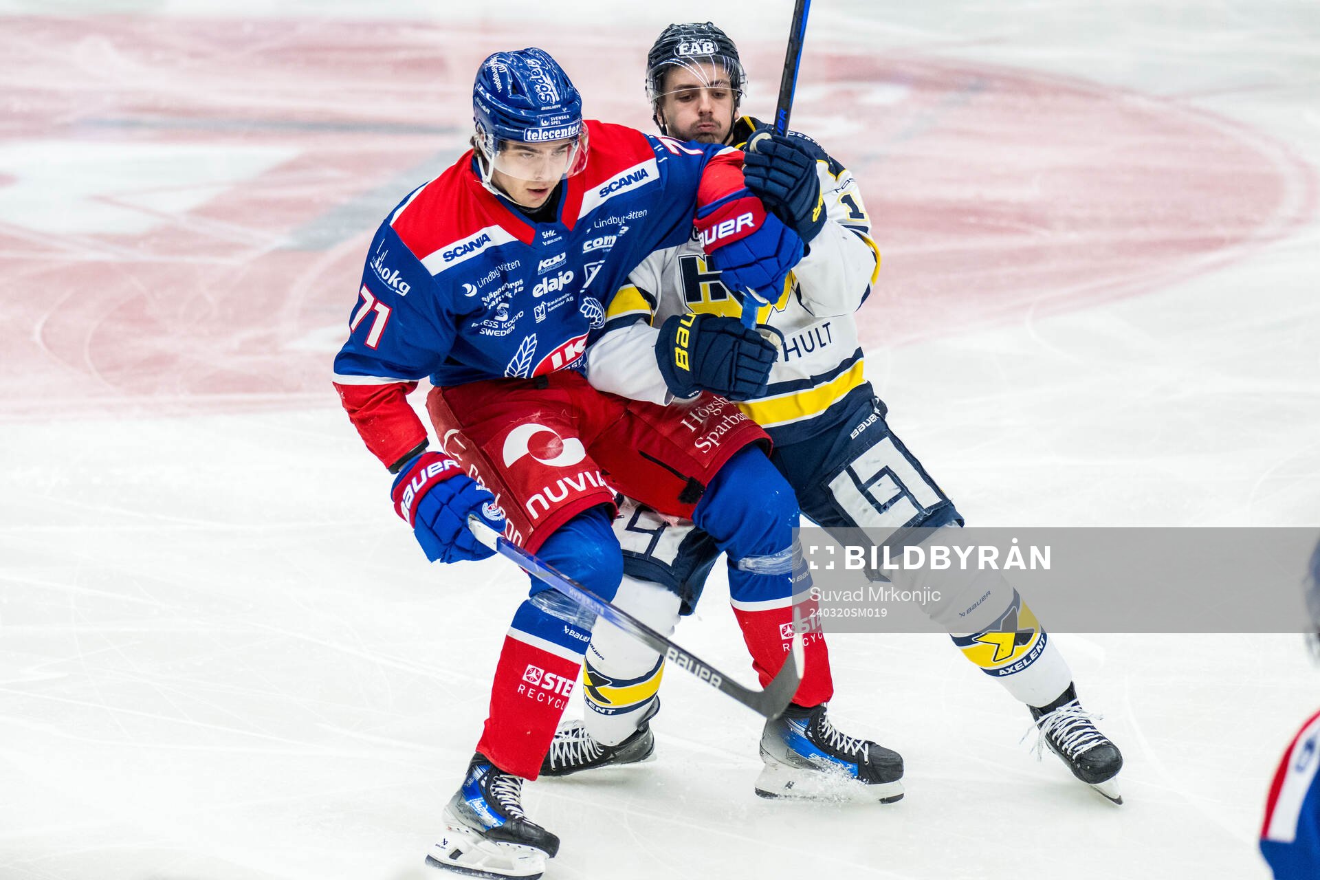 Oskarshamns Viktor Lodin och HV71s Isac Brännström