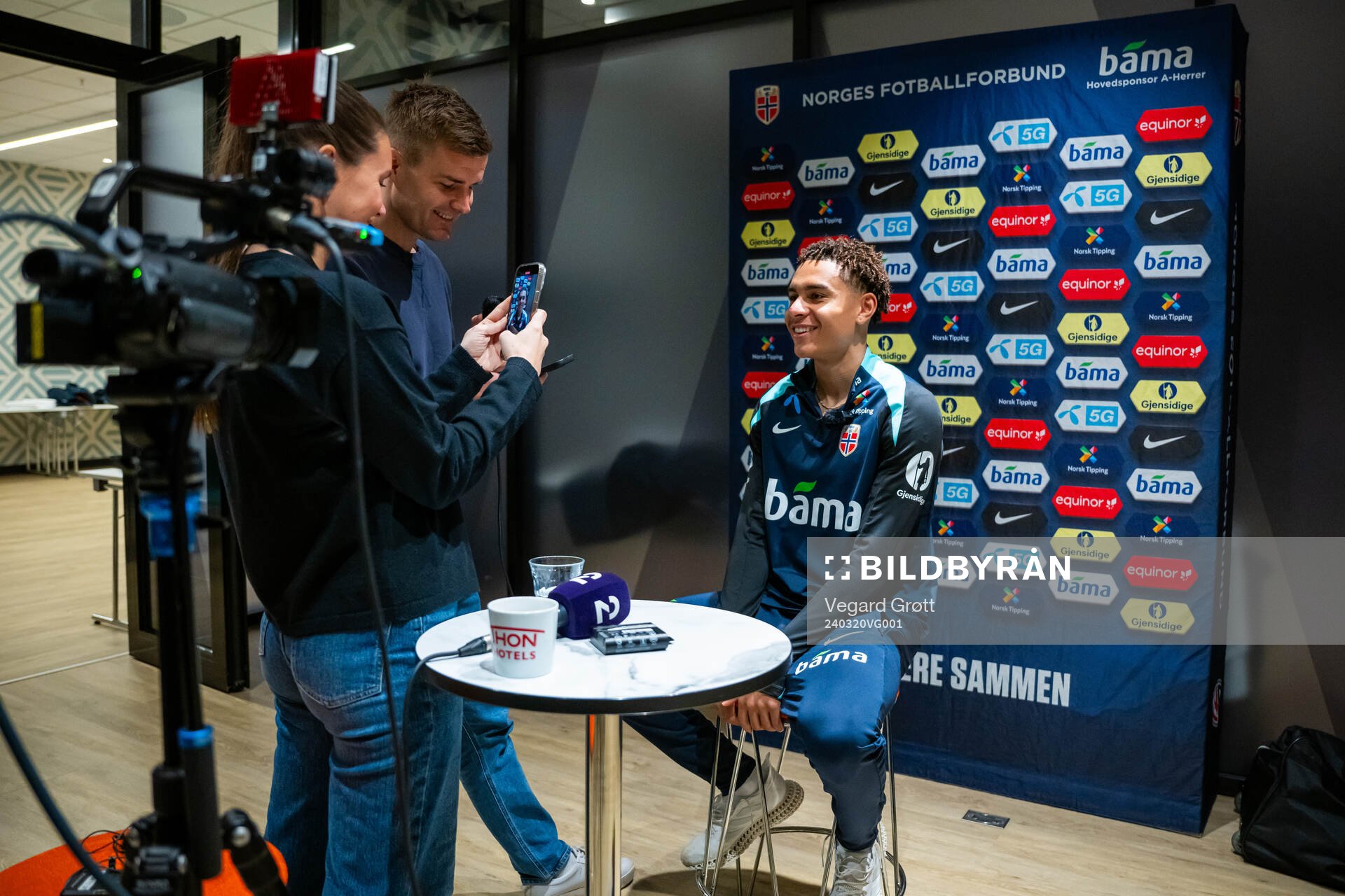 Antonio Nusa of the Norwegian national football team is