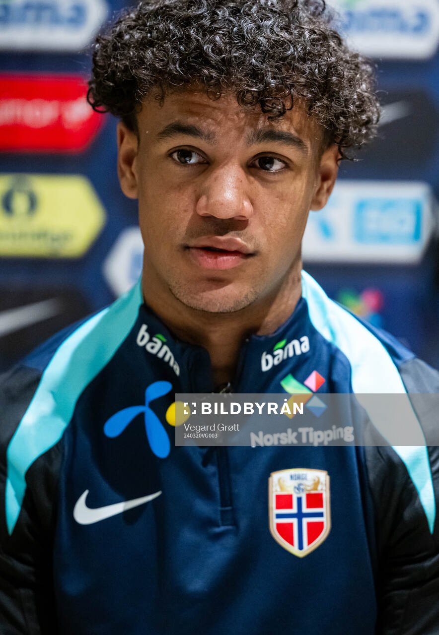 Oscar Bobb of the Norwegian national football team