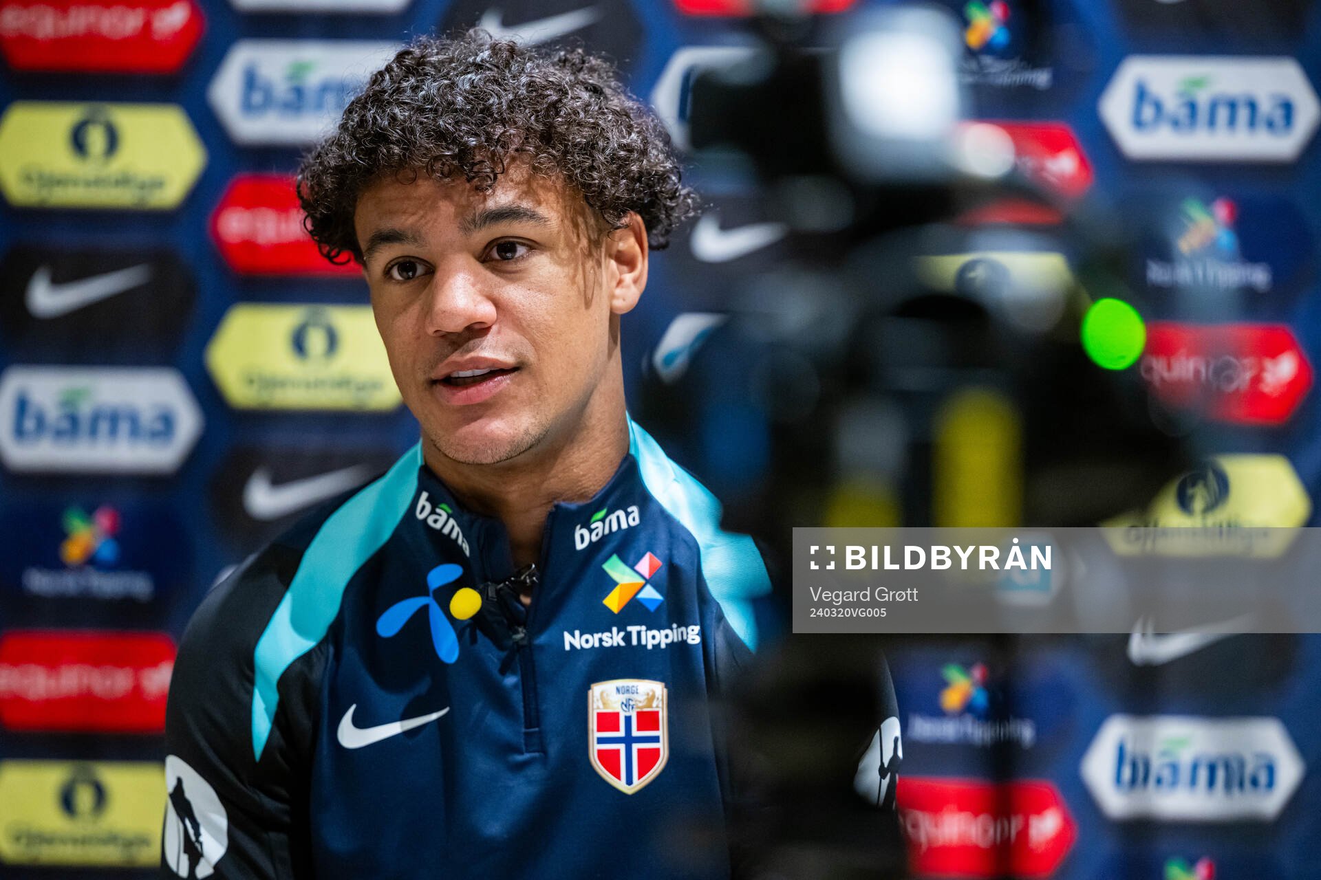 Oscar Bobb of the Norwegian national football team