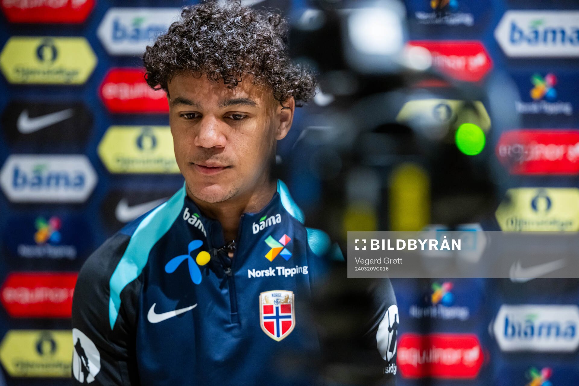 Oscar Bobb of the Norwegian national football team