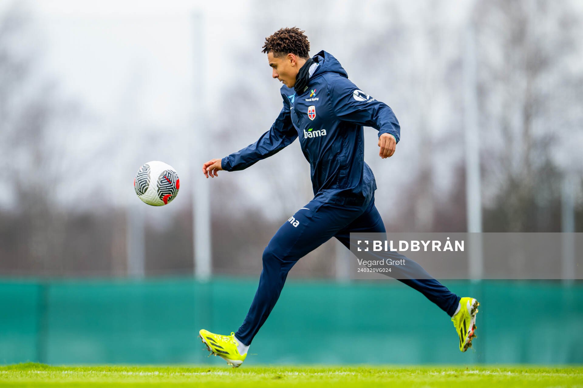 Antonio Nusa of the Norwegian national football team