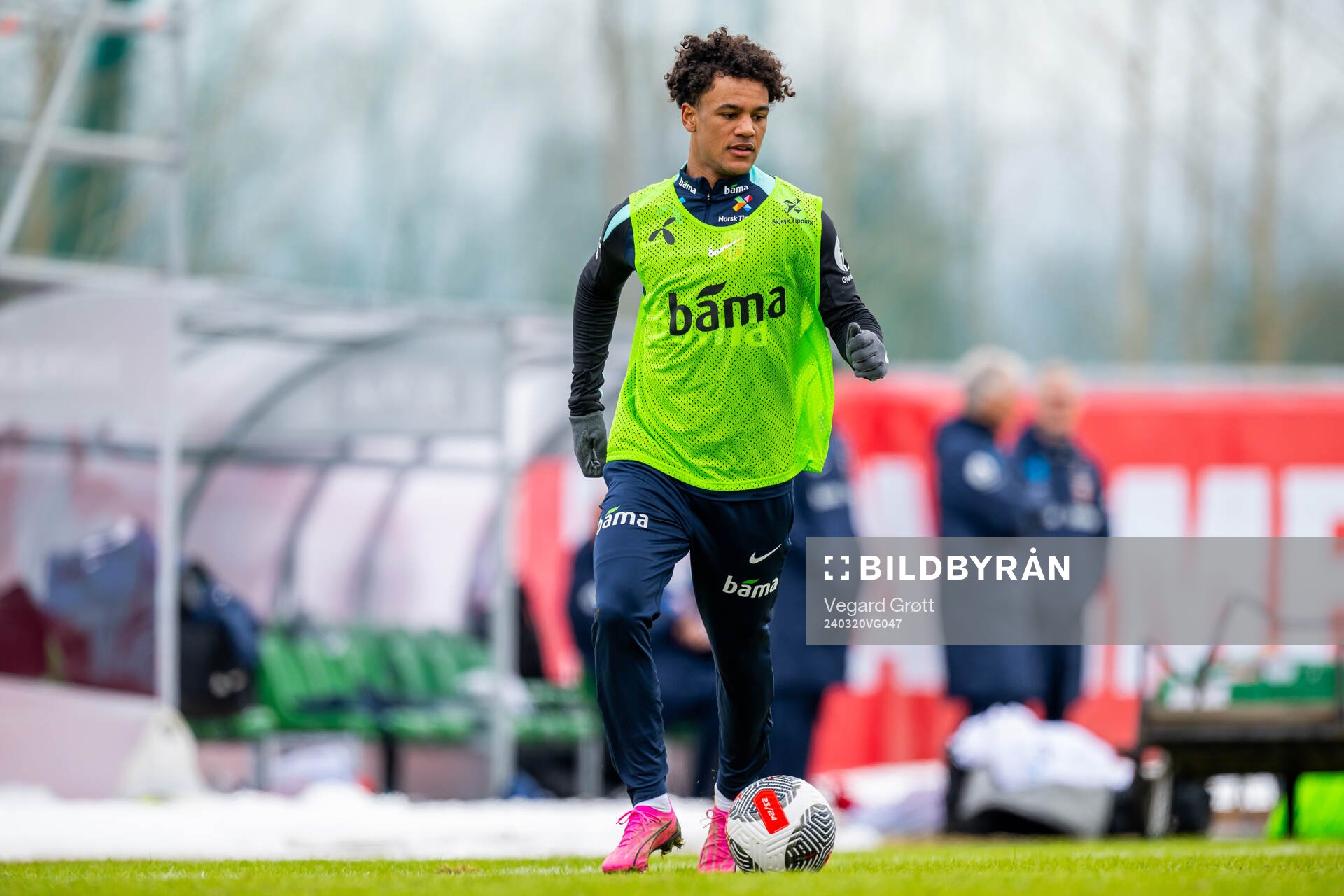 Oscar Bobb of the Norwegian national football team