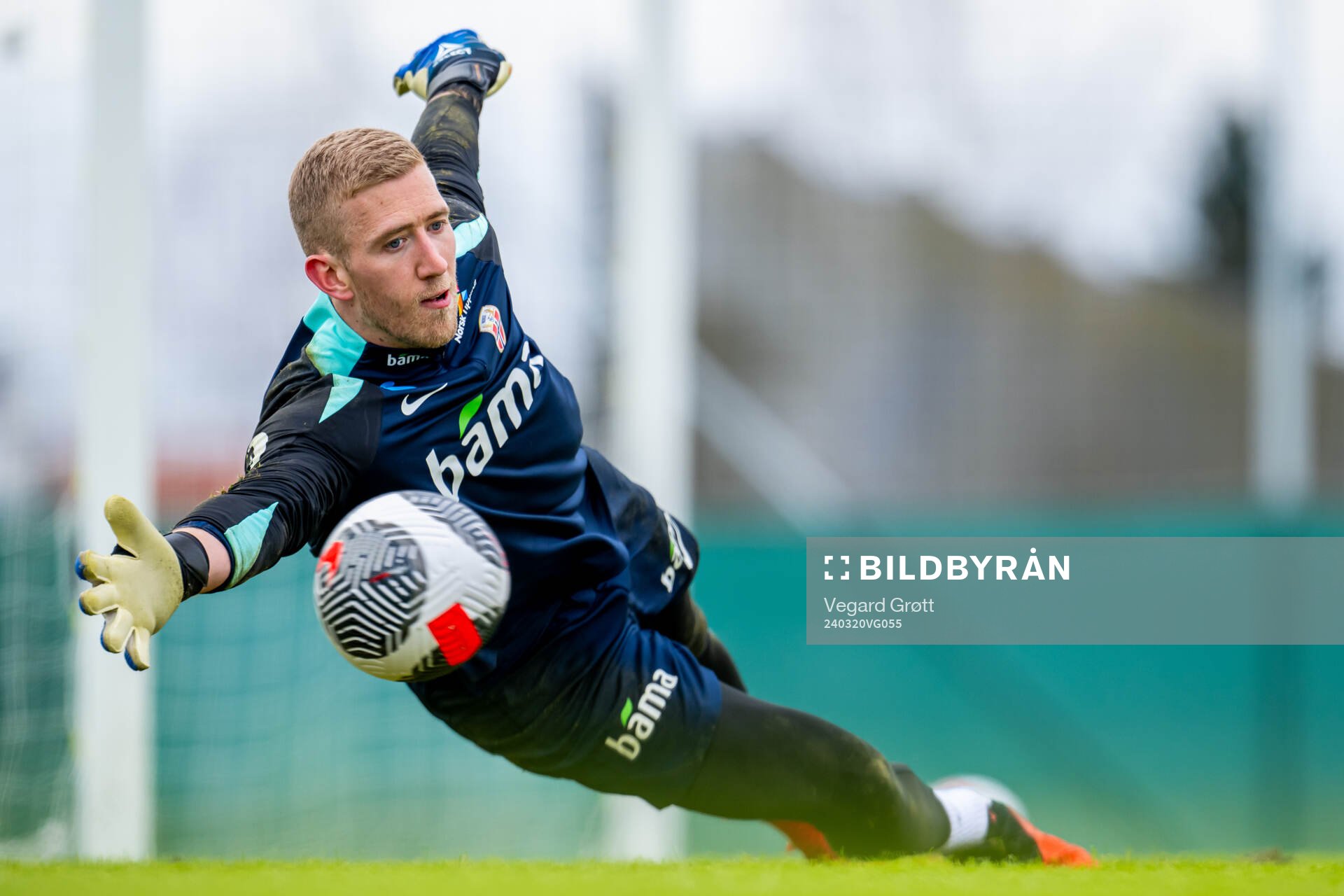 Goalkeeper Egil Selvik of the Norwegian national football