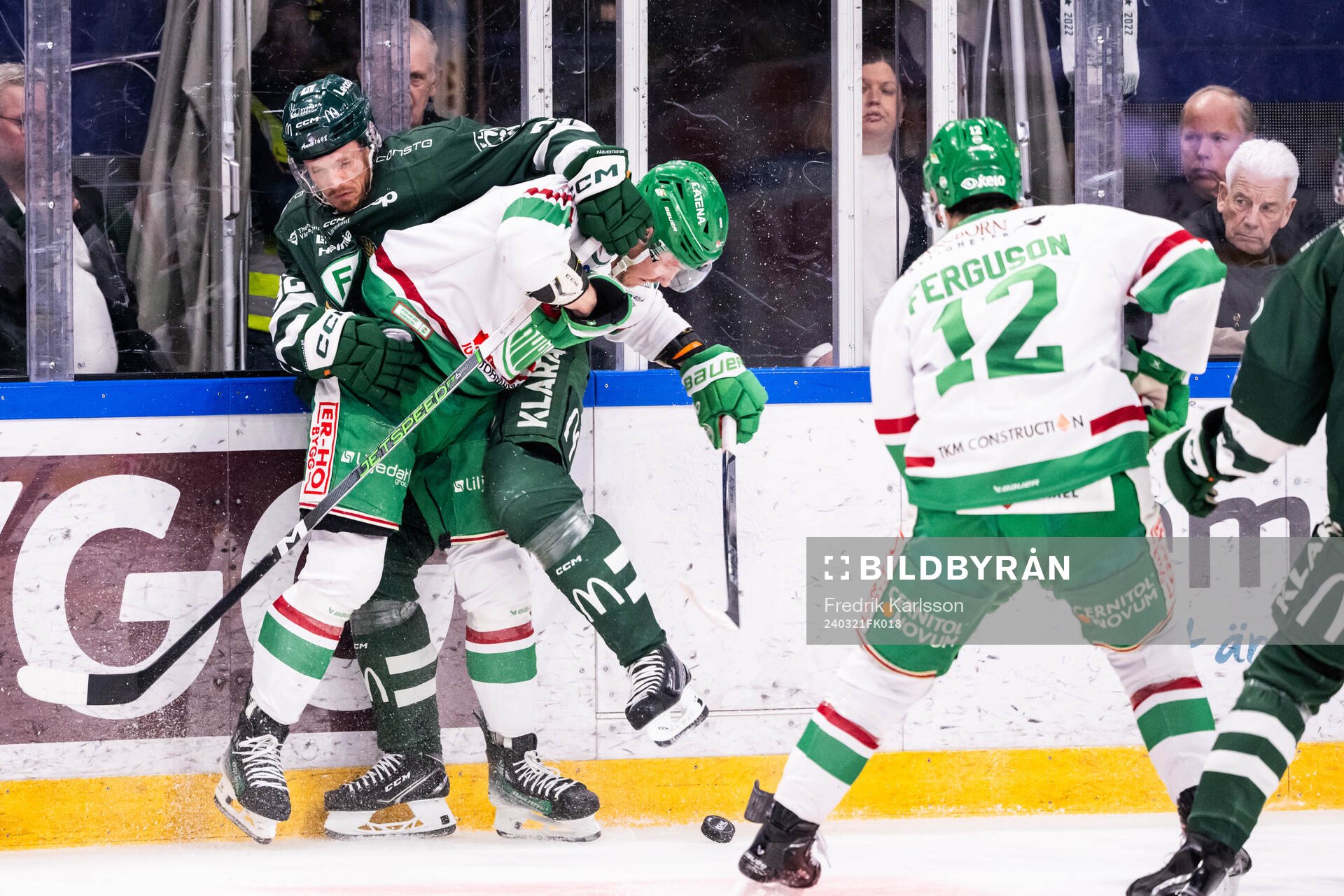 Färjestads Magnus Nygren och Rögles Linus Sandin