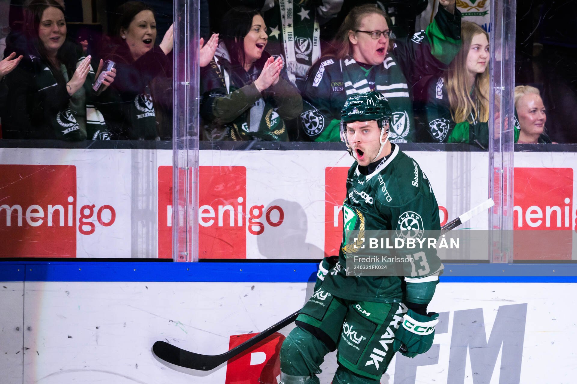 Färjestads Joel Kellman jublar
