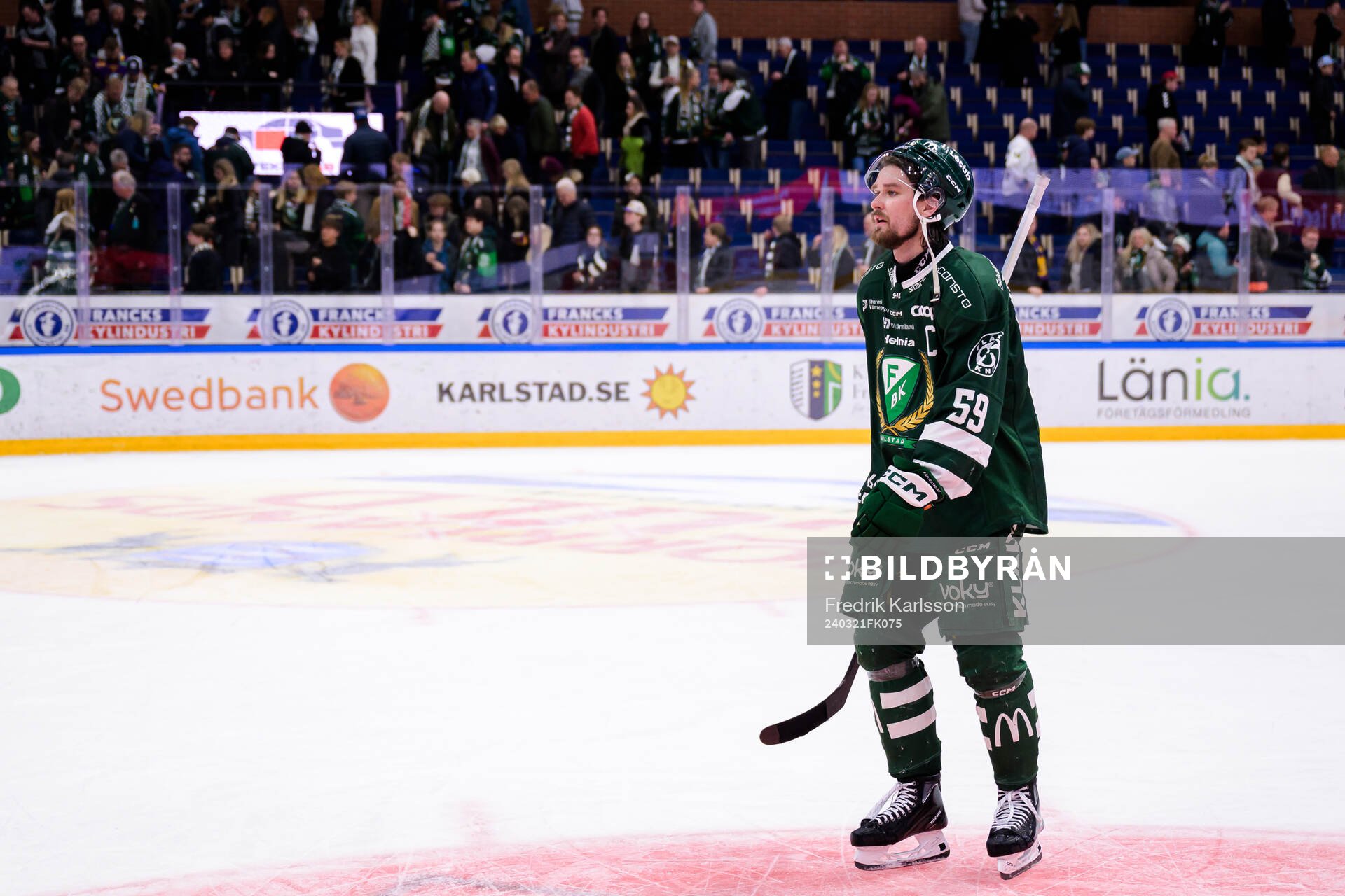 Färjestads Linus Johansson deppar