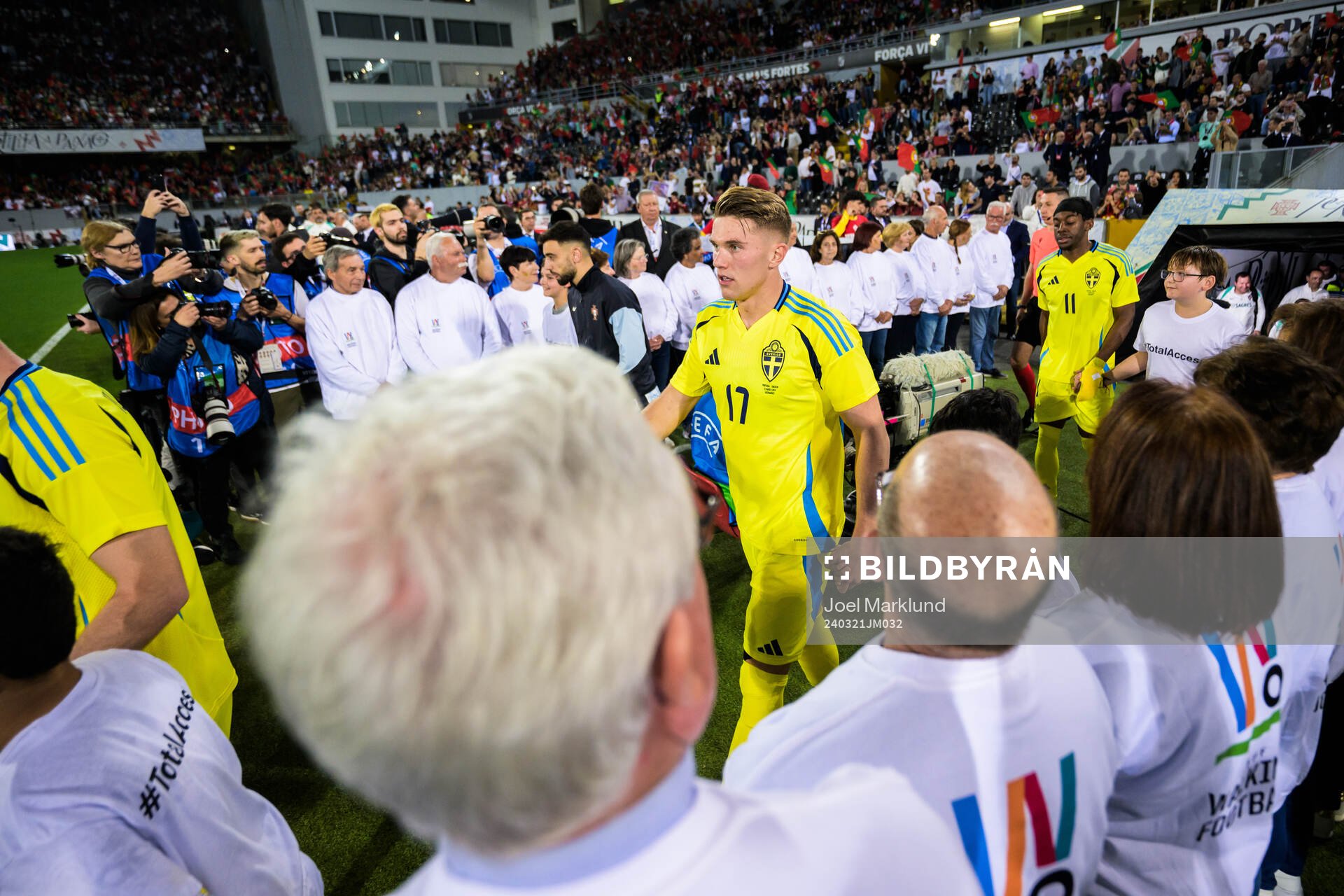 Viktor Gyökeres and Anthony Elanga of Sweden
