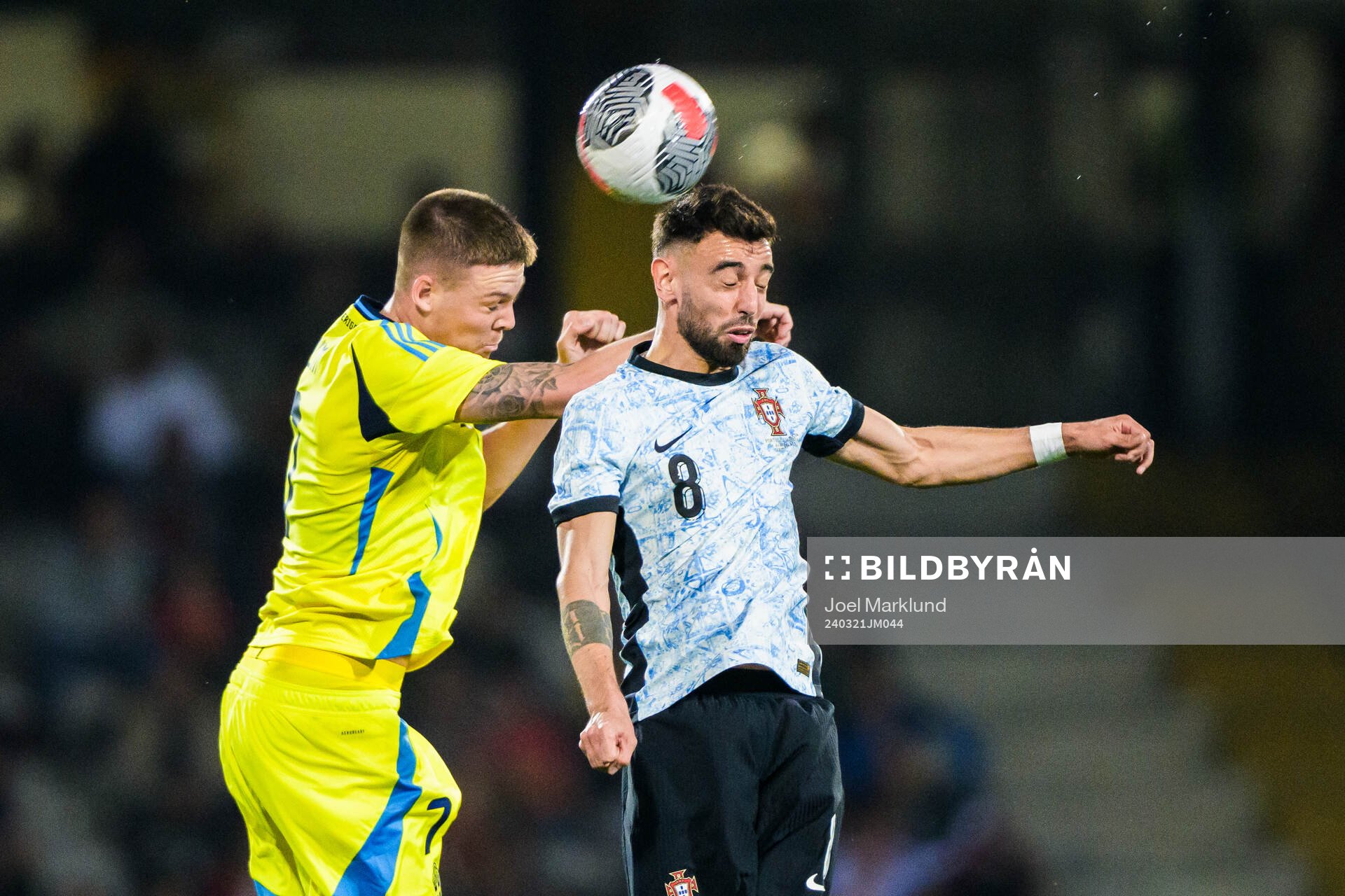 Emil Holm of Sweden and Bruno Fernandes of Portugal