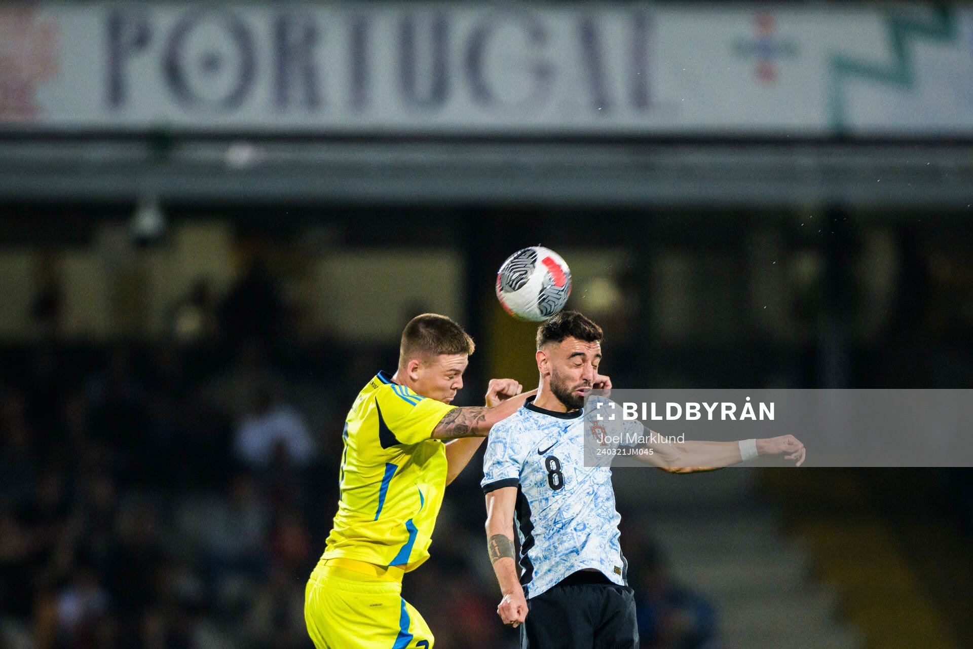 Emil Holm of Sweden and Bruno Fernandes of Portugal