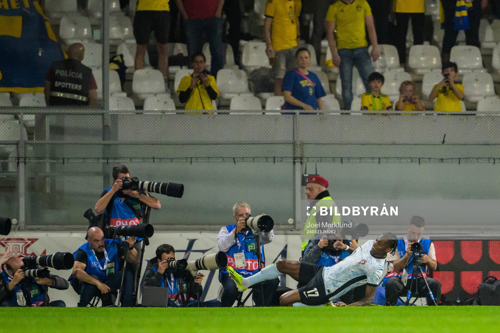 Rafael Leao of Portugal celebrates scoring the 1-0 goal