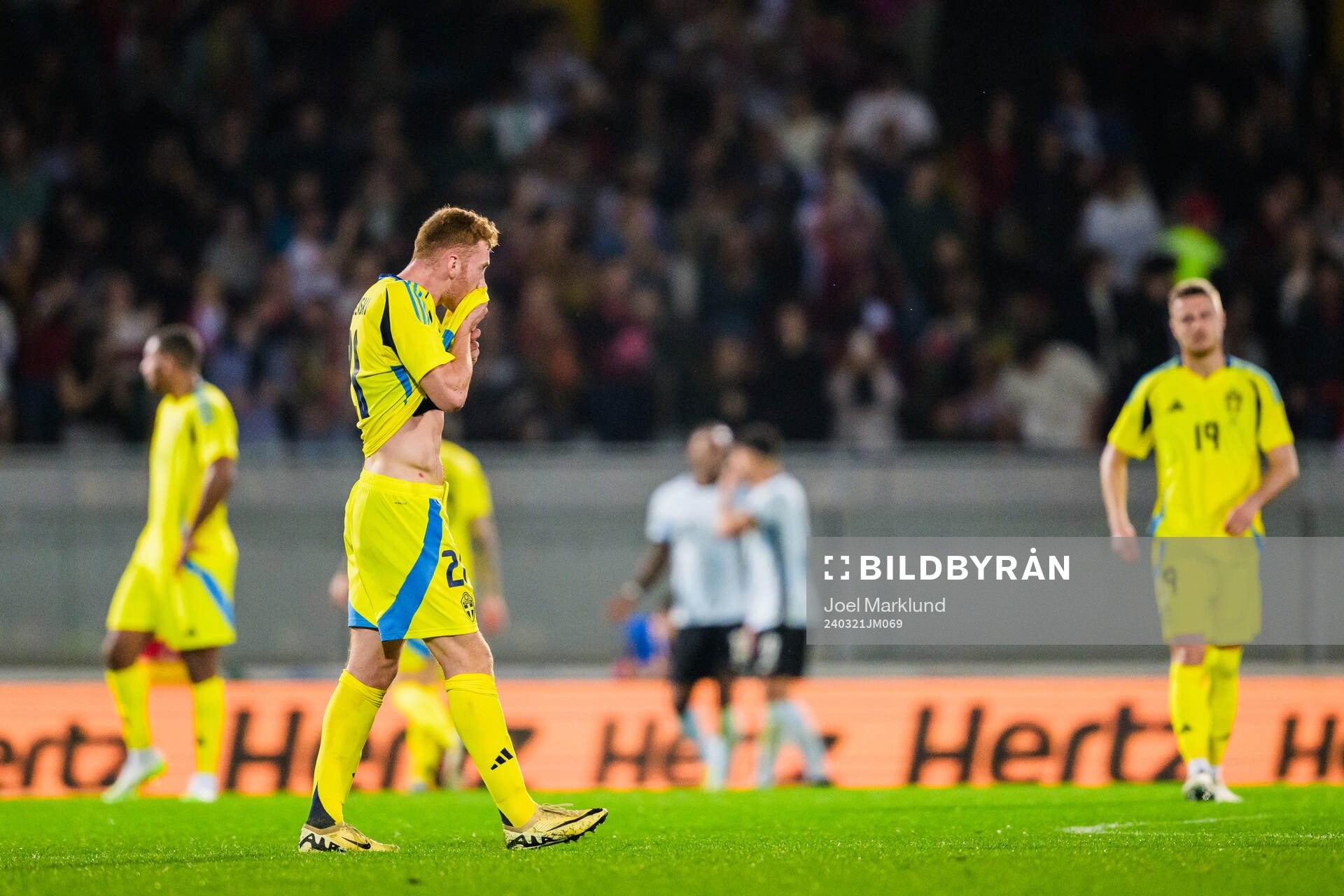 Dejan Kulusevski of Sweden looks dejected