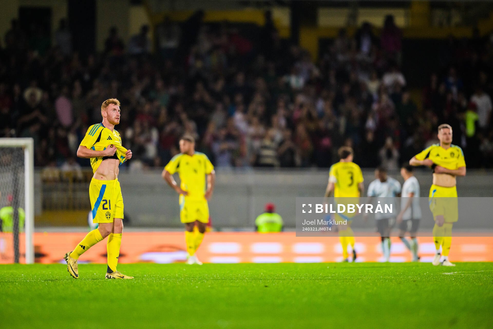 Dejan Kulusevski of Sweden looks dejected