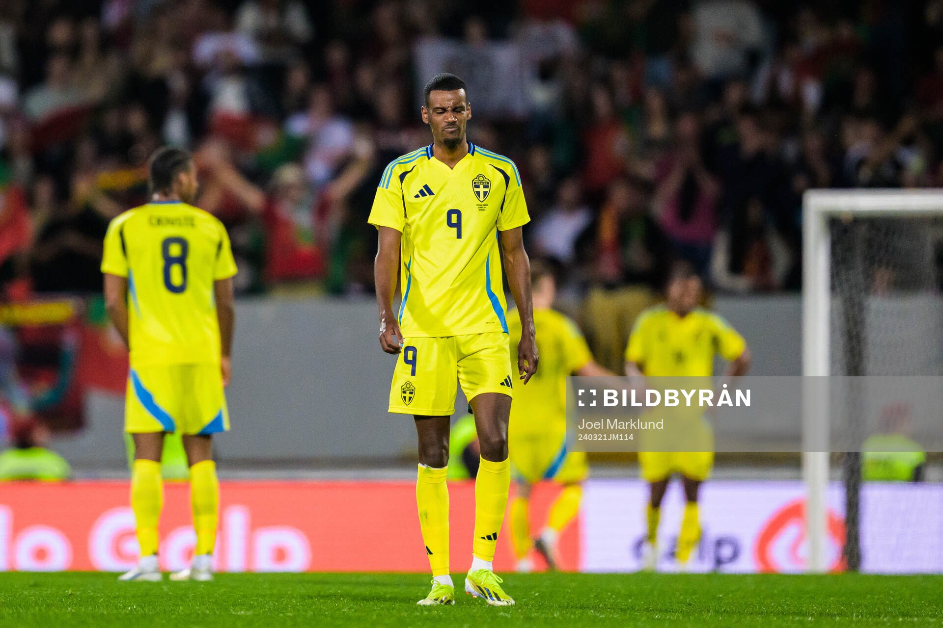 Alexander Isak of Sweden looks dejected
