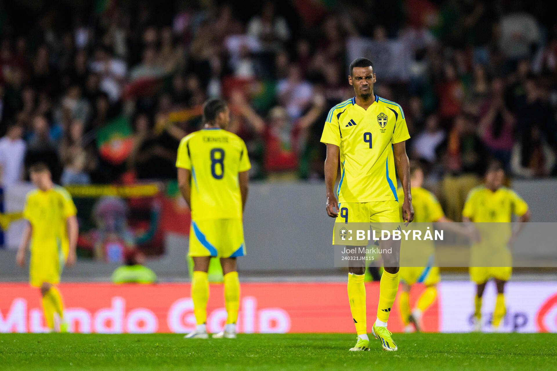 Alexander Isak of Sweden looks dejected