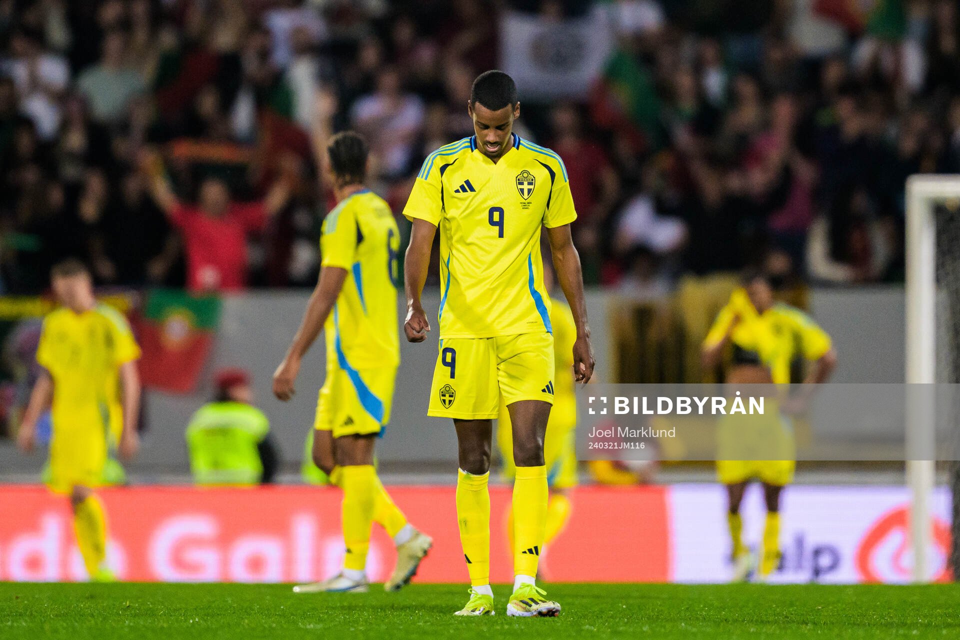 Alexander Isak of Sweden looks dejected