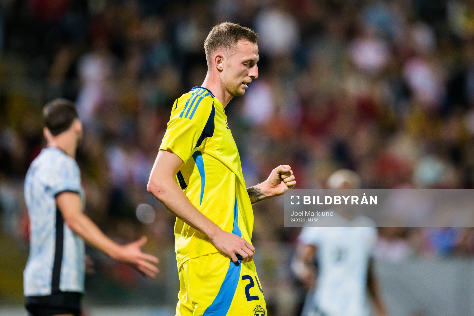 Gustaf Nilsson of Sweden celebrates