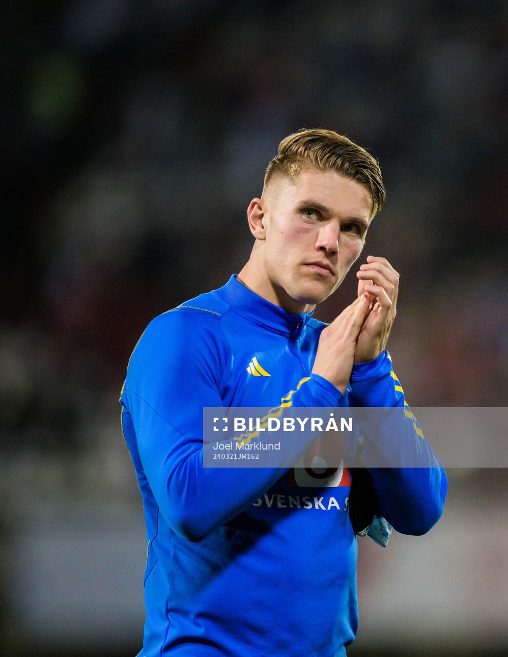 Viktor Gyökeres of Sweden looks dejected