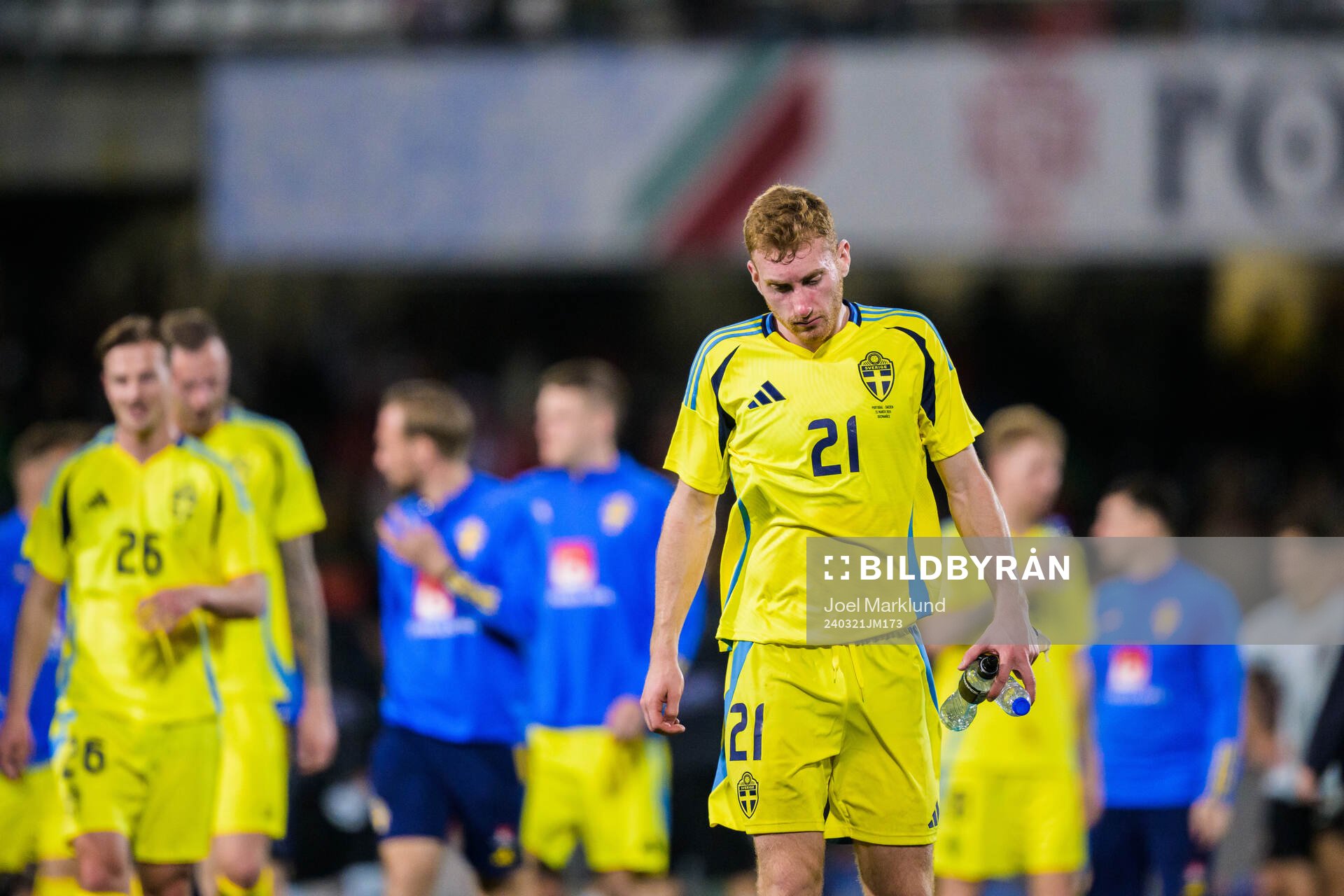 Dejan Kulusevski of Sweden looks dejected