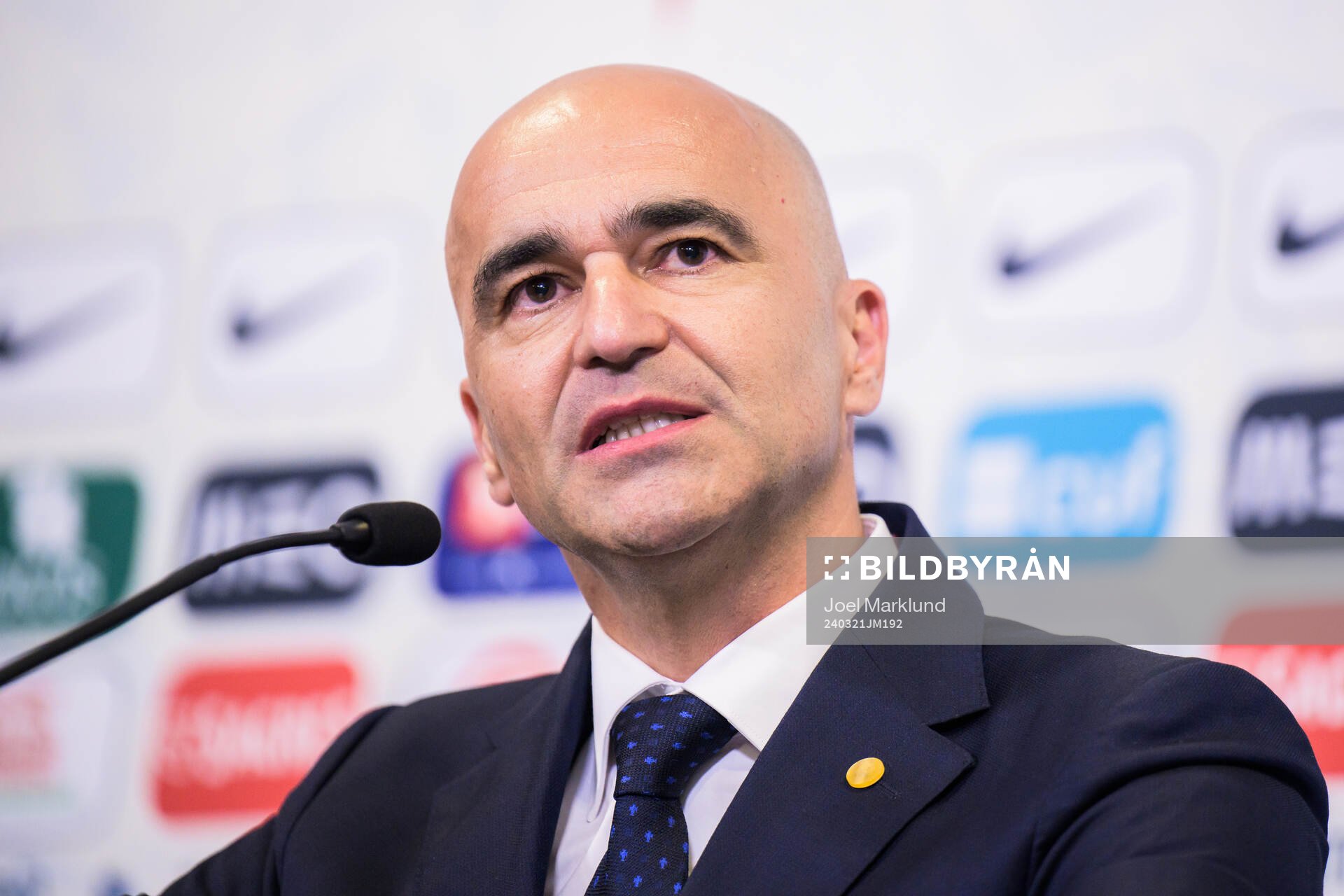 Head coach Roberto Martinez of Portugal at the press