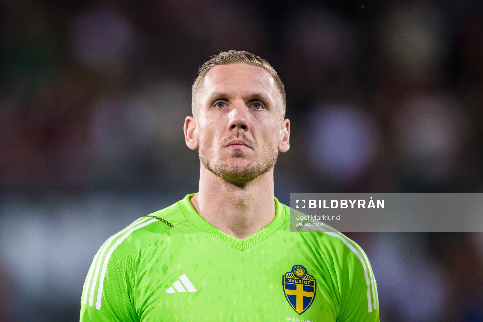 Goalkeeper Robin Olsen of Sweden