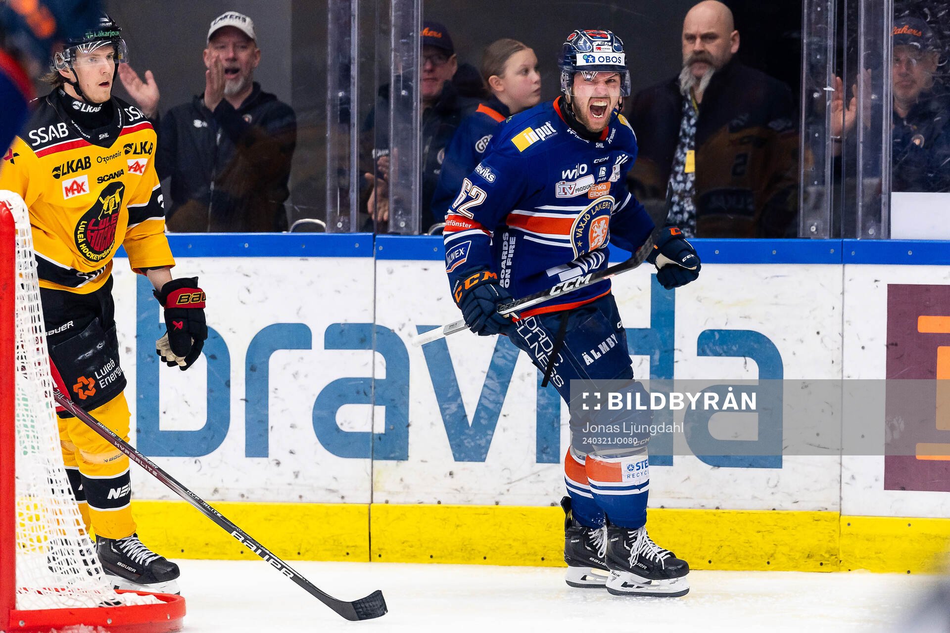 Växjös Manuel Ågren jublar