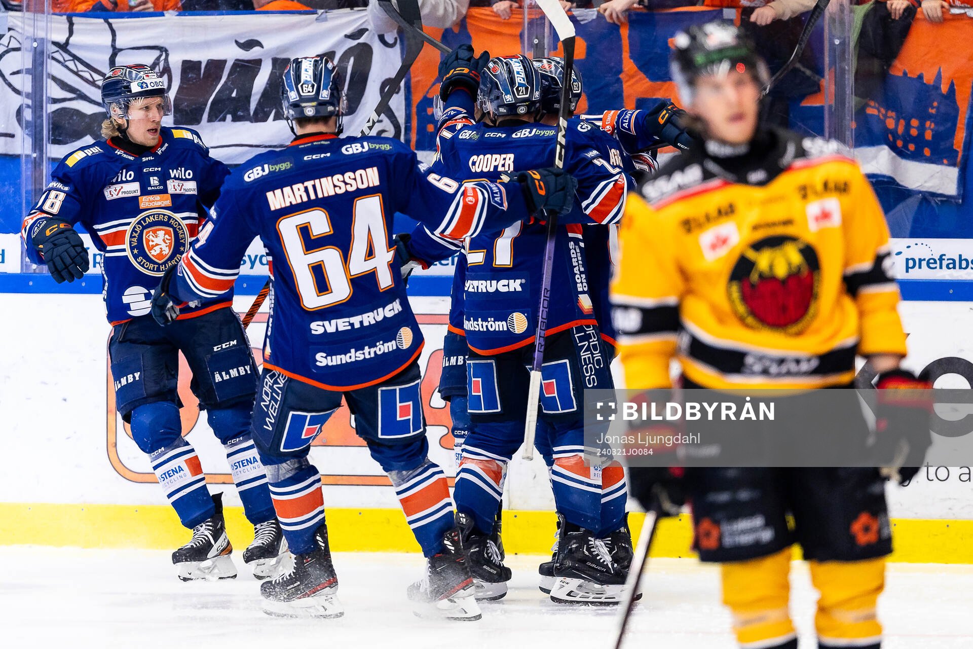 Växjös spelare jublar