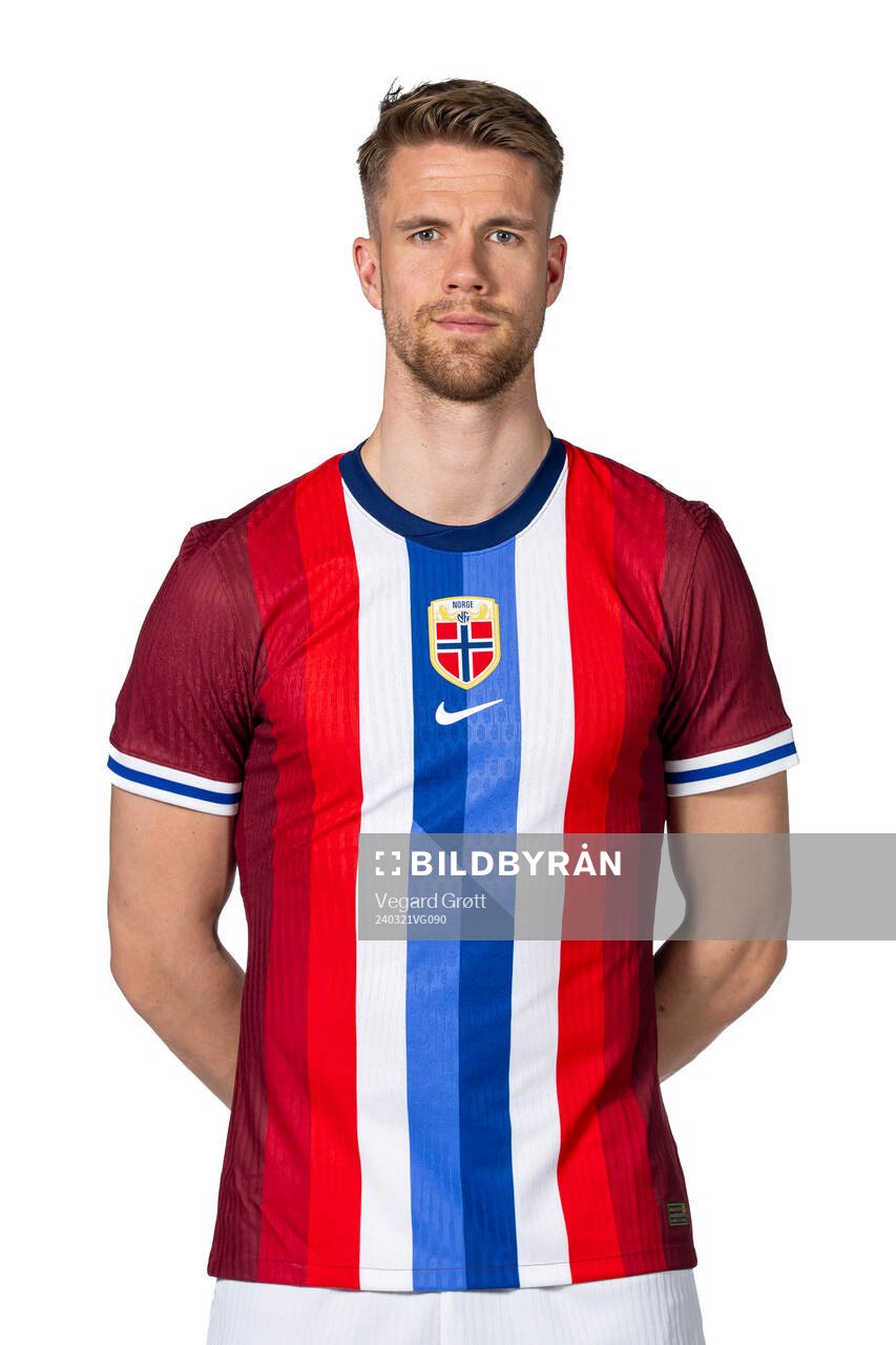 Kristoffer Ajer of the Norwegian national football team